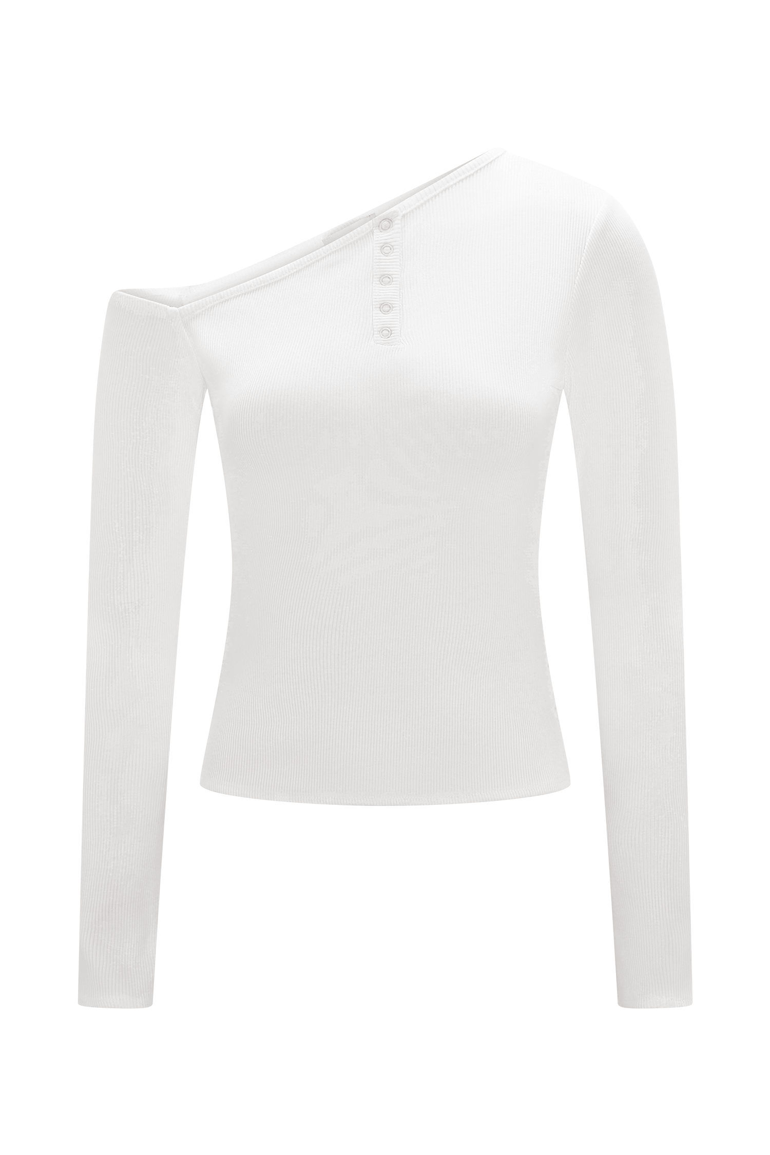 Maelle Off Shoulder Long Sleeve Top - Ivory - Image 10