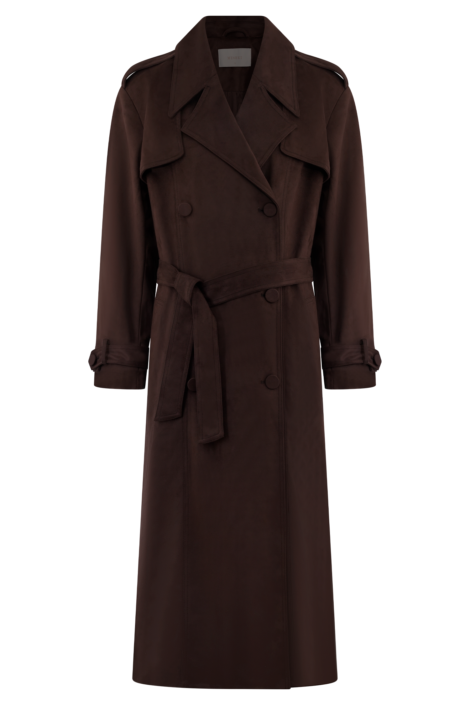 Marc Faux Suede Coat - Cocoa Chocolate - Image 12