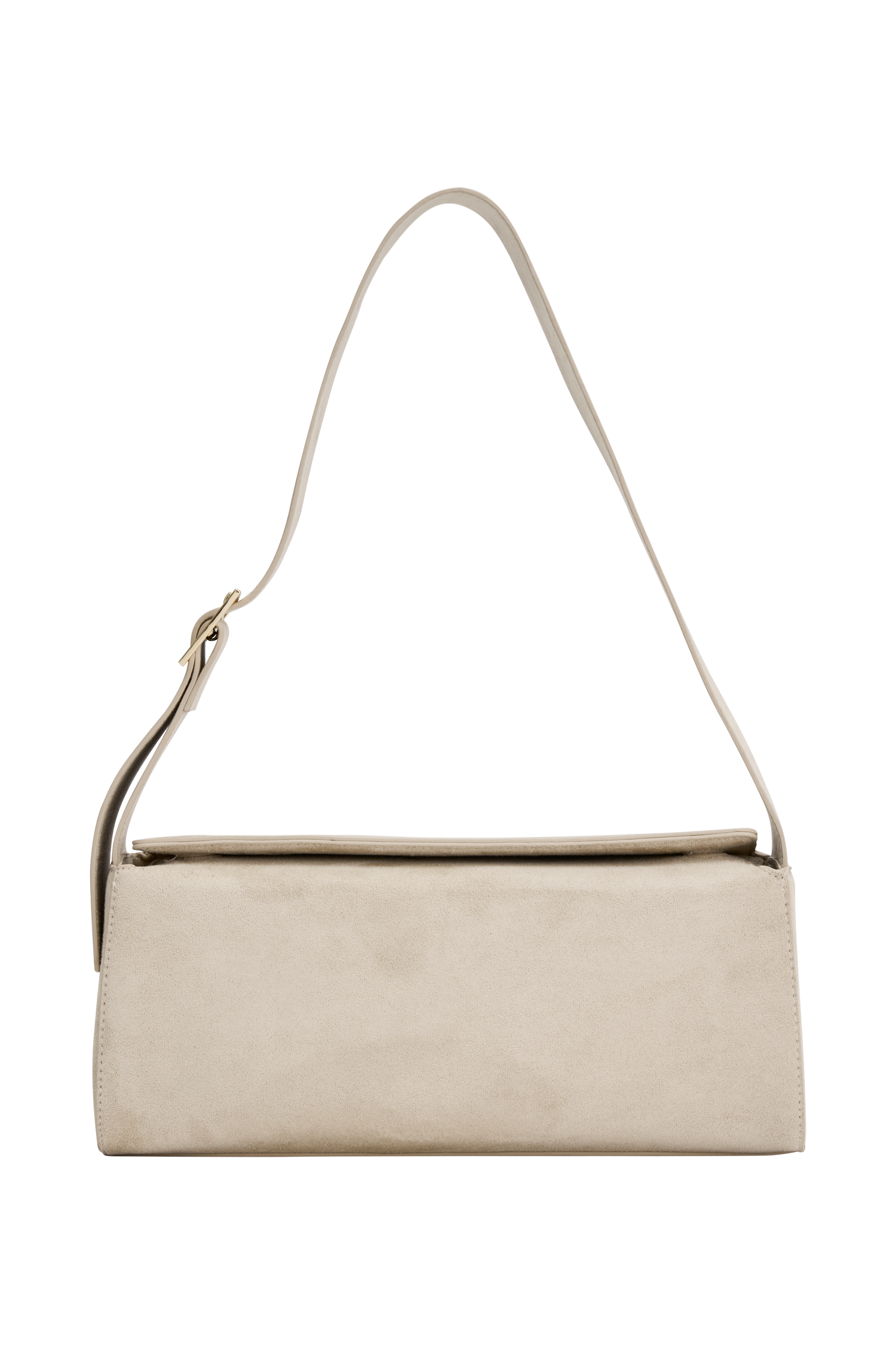 Maria Faux Suede Shoulder Bag - Stone - Image 9