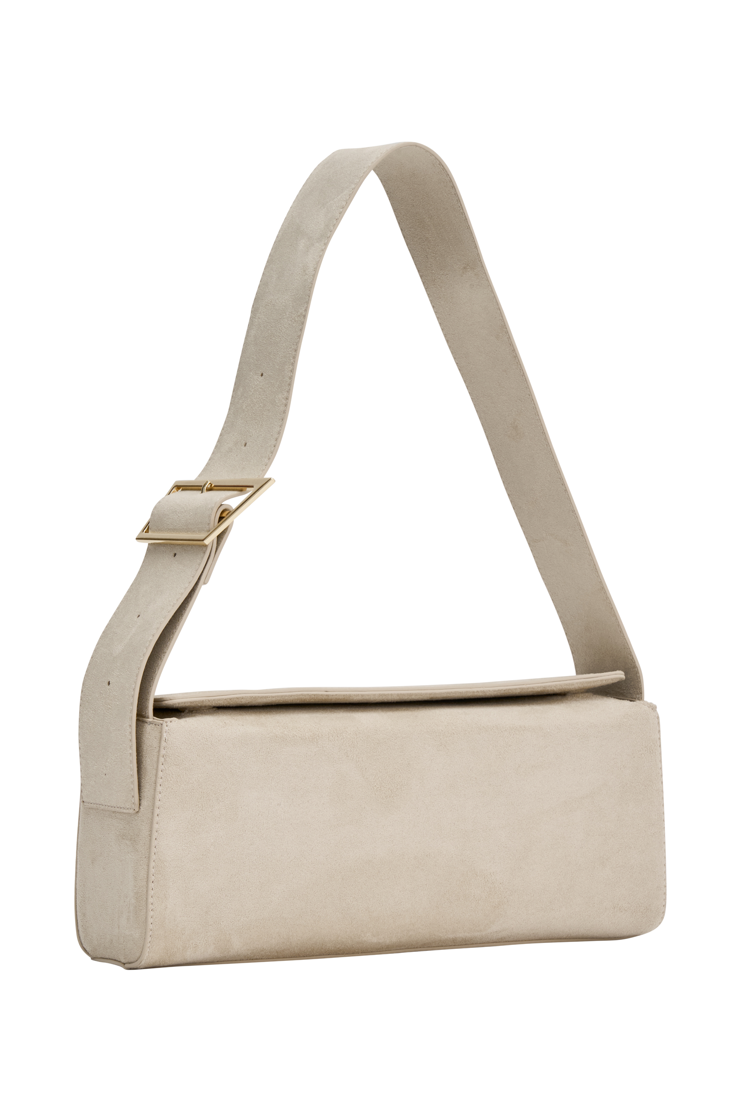 Maria Faux Suede Shoulder Bag - Stone - Image 10