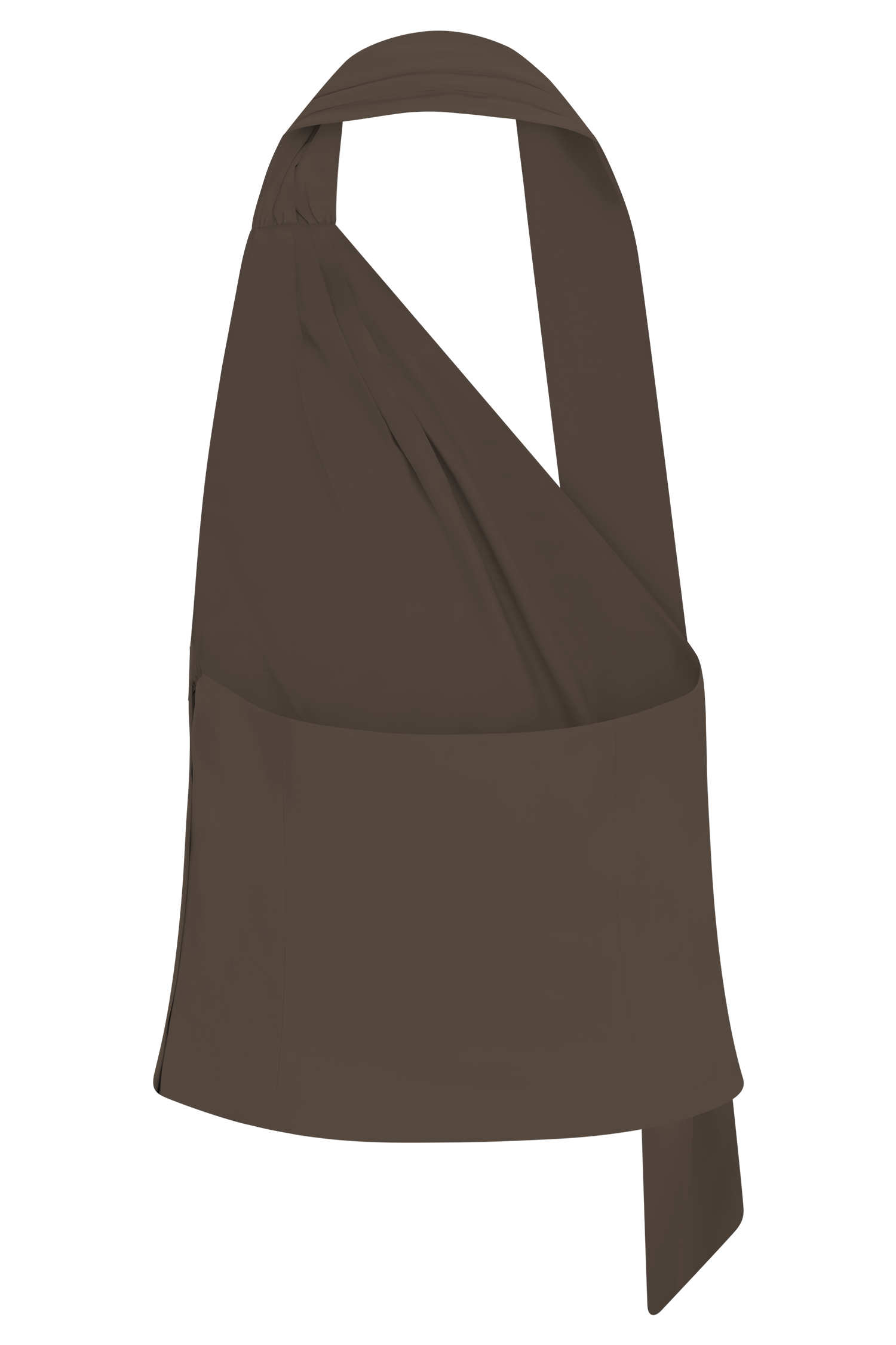 Marina Halter Top With Hardware - Cacao Brown - Image 9