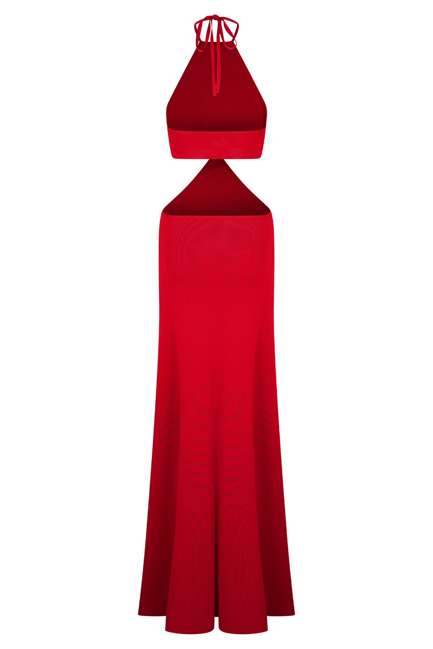 Marlowe Halter Knit Maxi Dress - Red - Image 10
