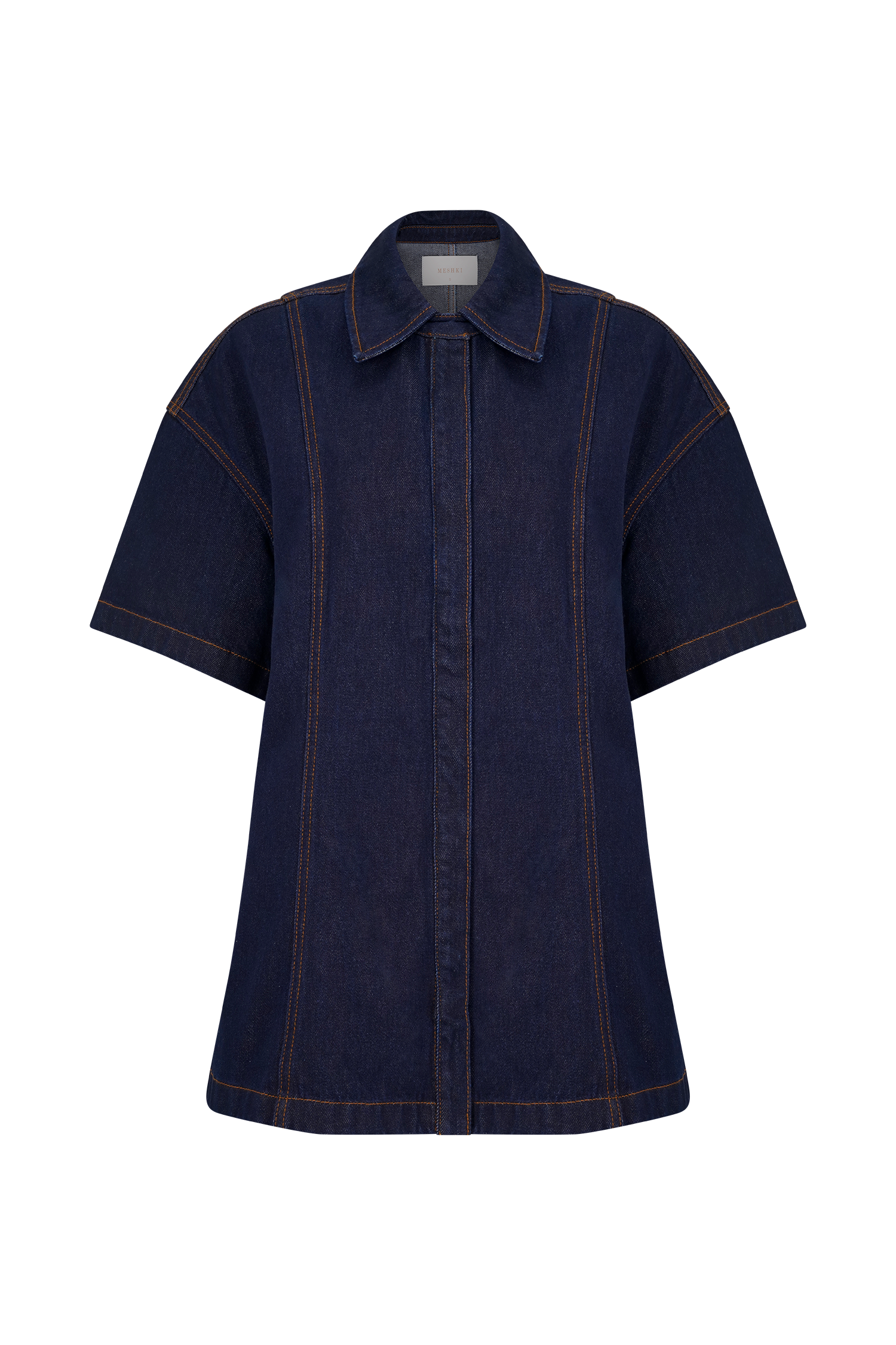Maya Oversized Denim Shirt - Indigo Blue - Image 7
