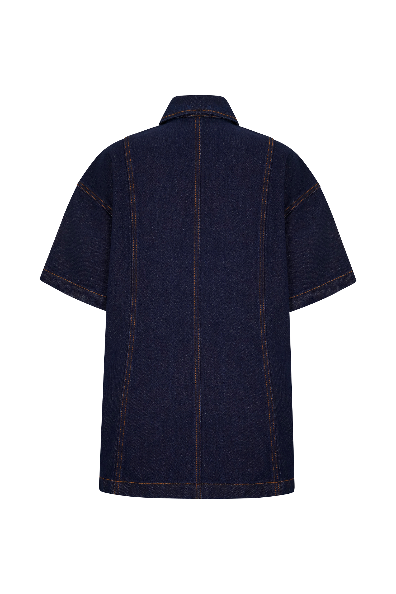 Maya Oversized Denim Shirt - Indigo Blue - Image 6