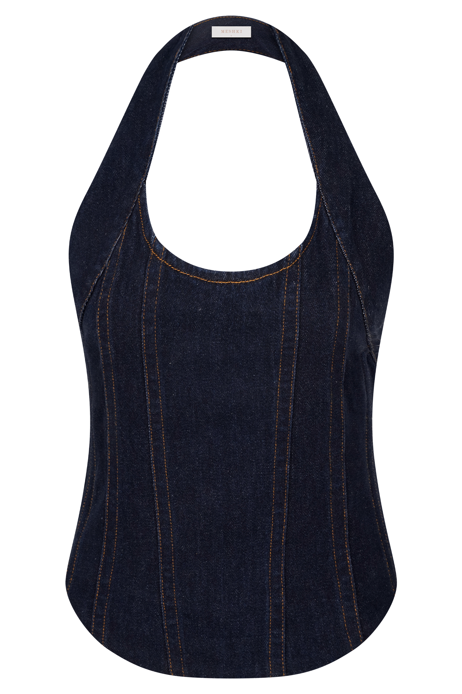 Meadow Denim Corset Halter Top - Indigo Blue - Image 10