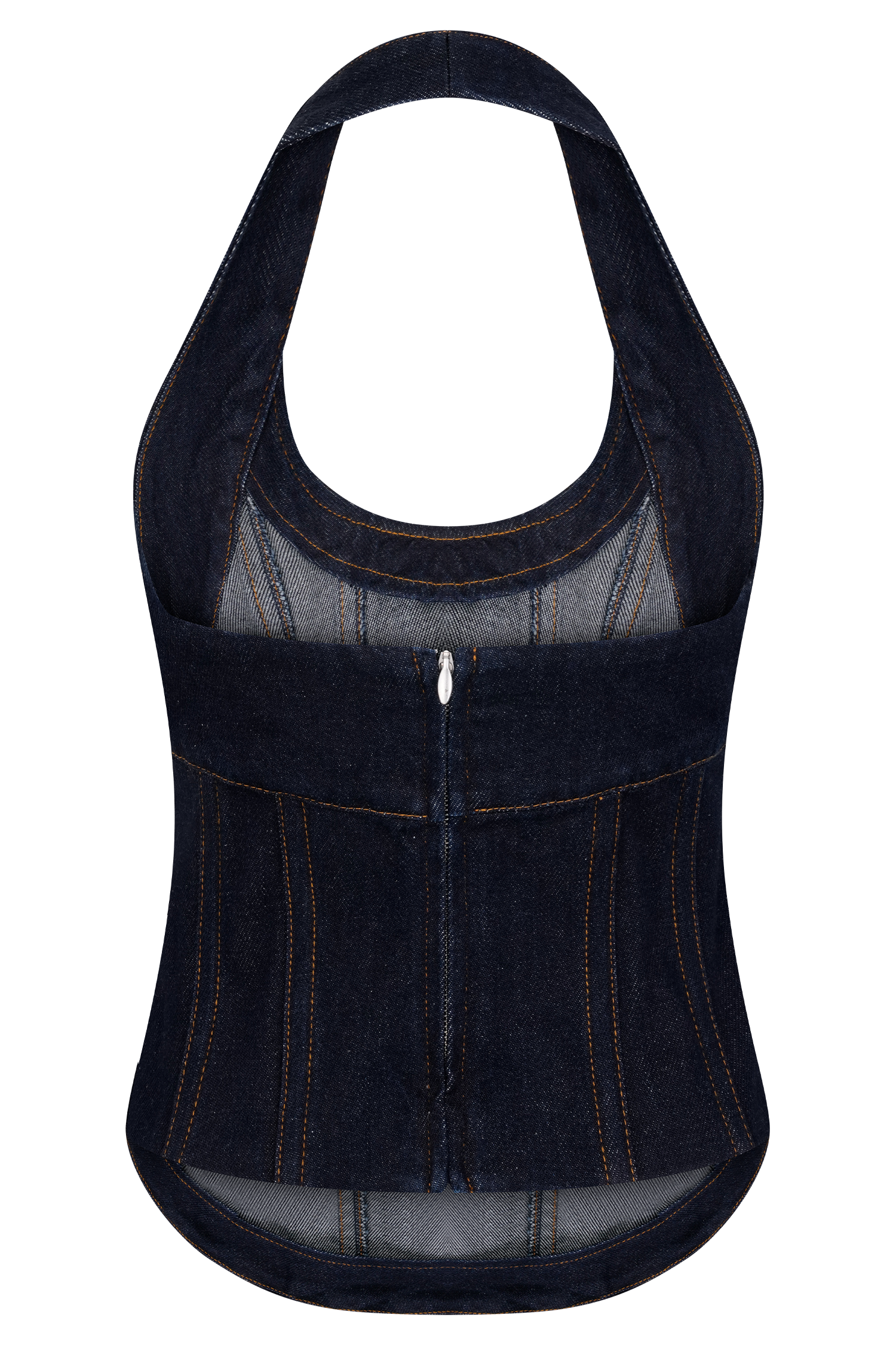 Meadow Denim Corset Halter Top - Indigo Blue - Image 9