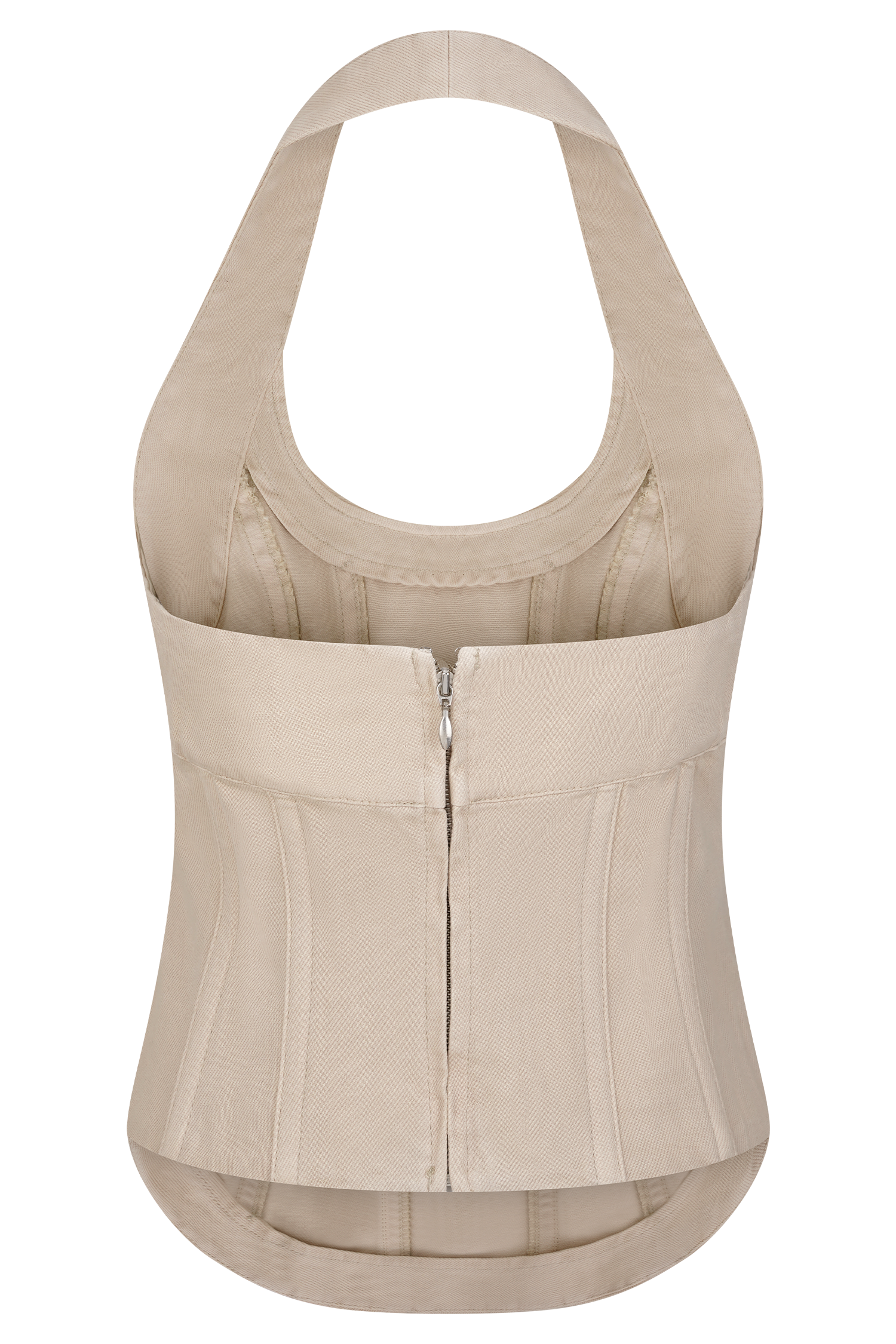 Meadow Denim Corset Halter Top - Stone Wash - Image 8