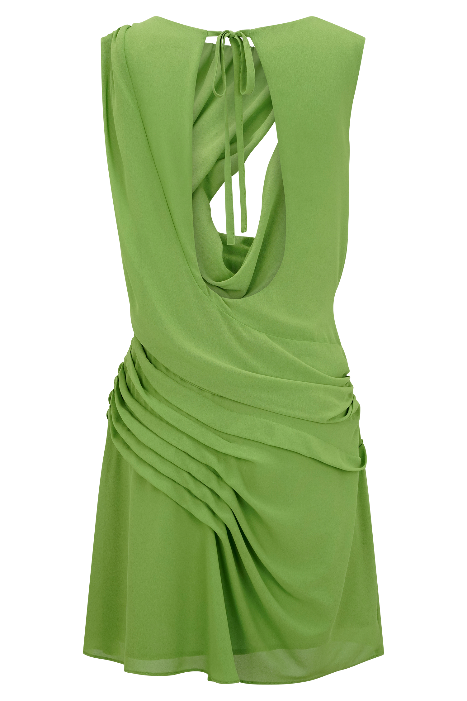 Oria Chiffon Mini Dress - Green - Image 8