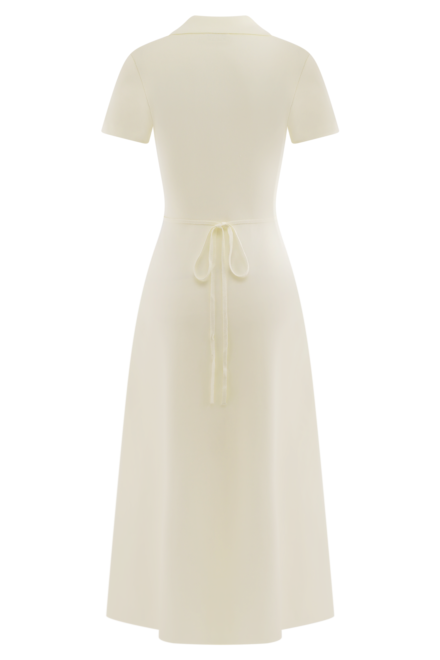 Pearson Short Sleeve Knit Midi Dress - Ivory - Image 6