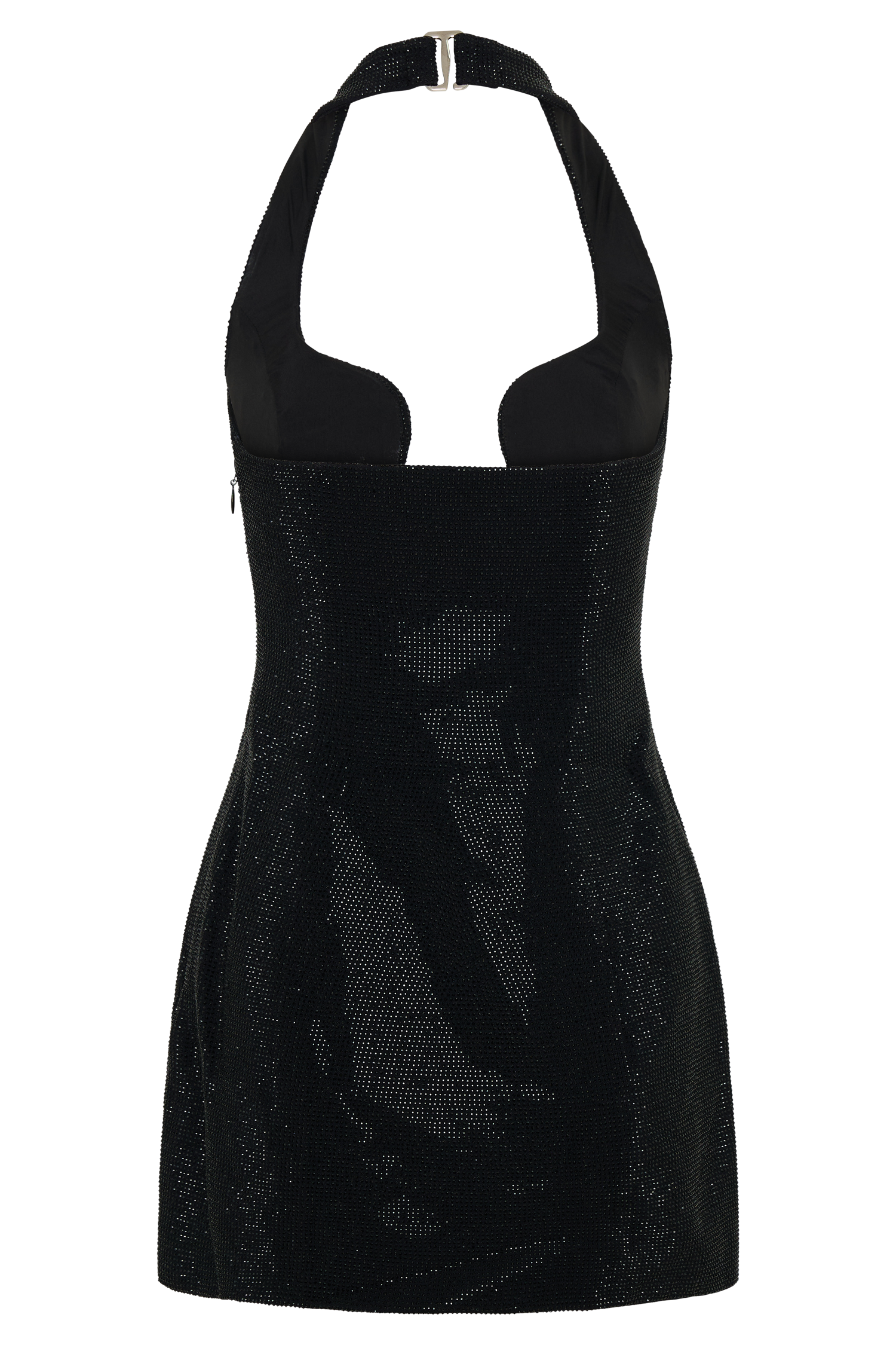 Raina Diamante Halter Mini Dress - Black - Image 10