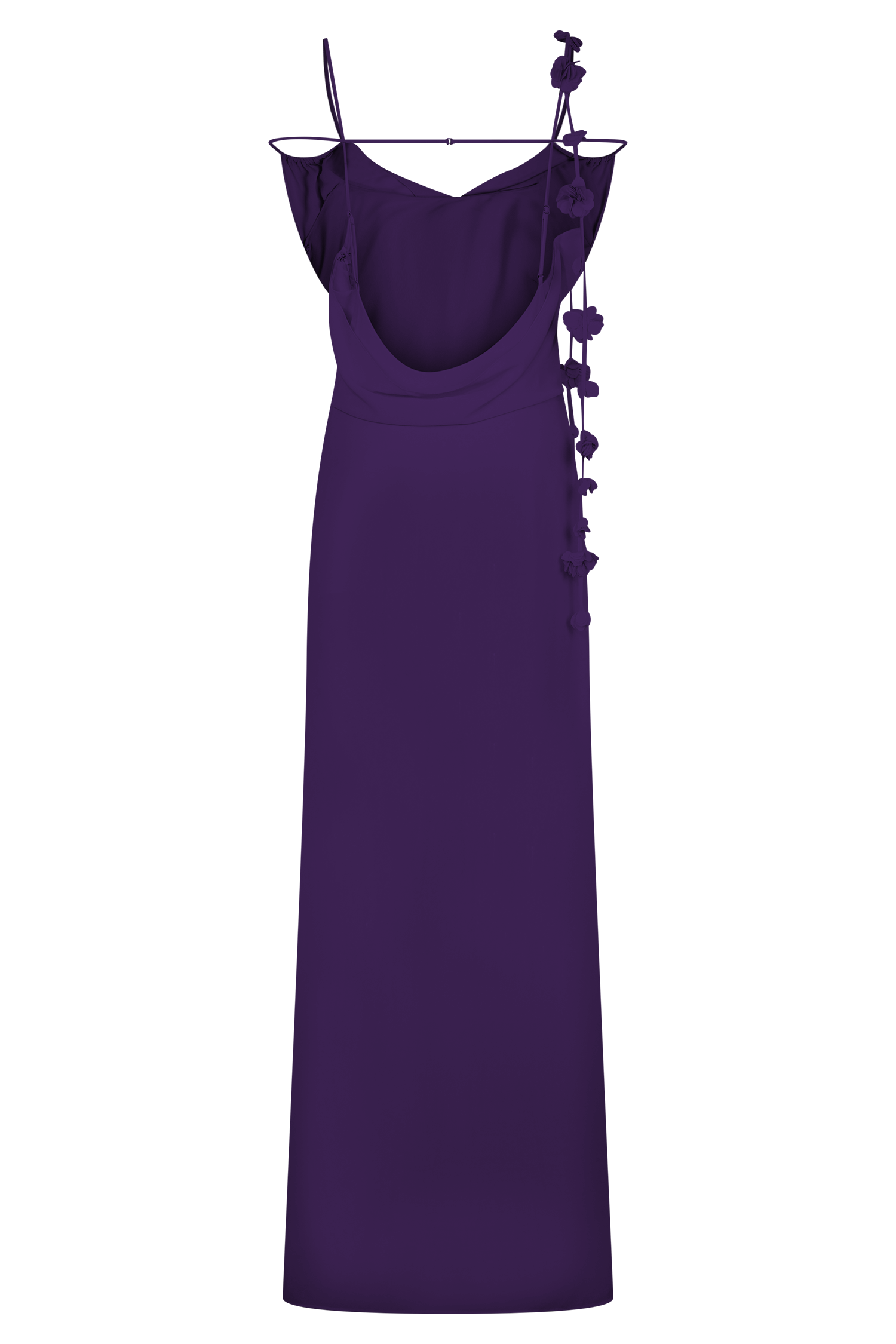 Rosalie Floral Chiffon Maxi Dress - Purple - Image 6