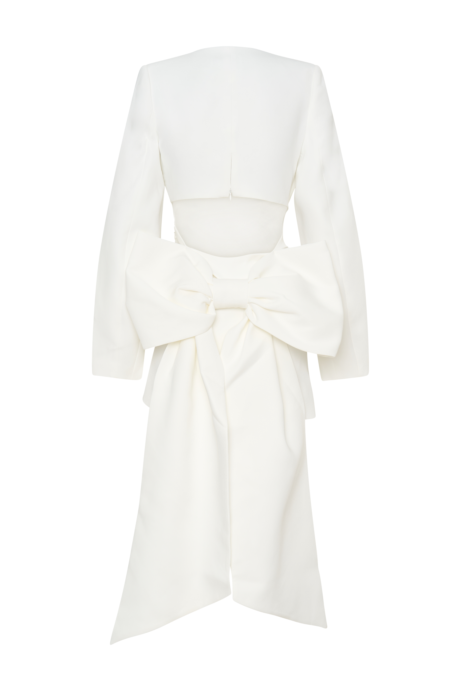 Rosanna Suiting Bow Mini Dress - Ivory - Image 7