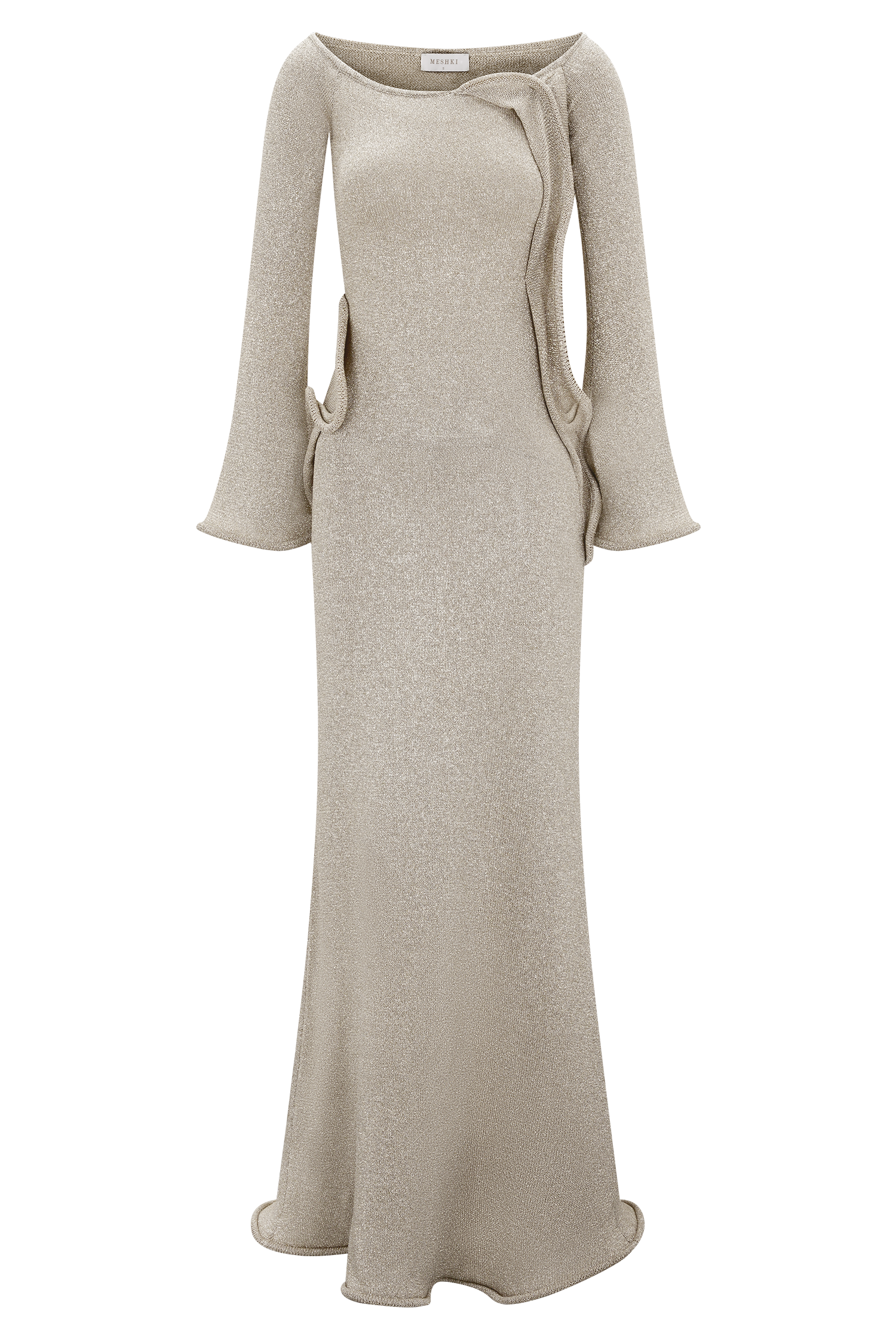 Sandrine Lurex Knit Maxi Dress - Gold - Image 11