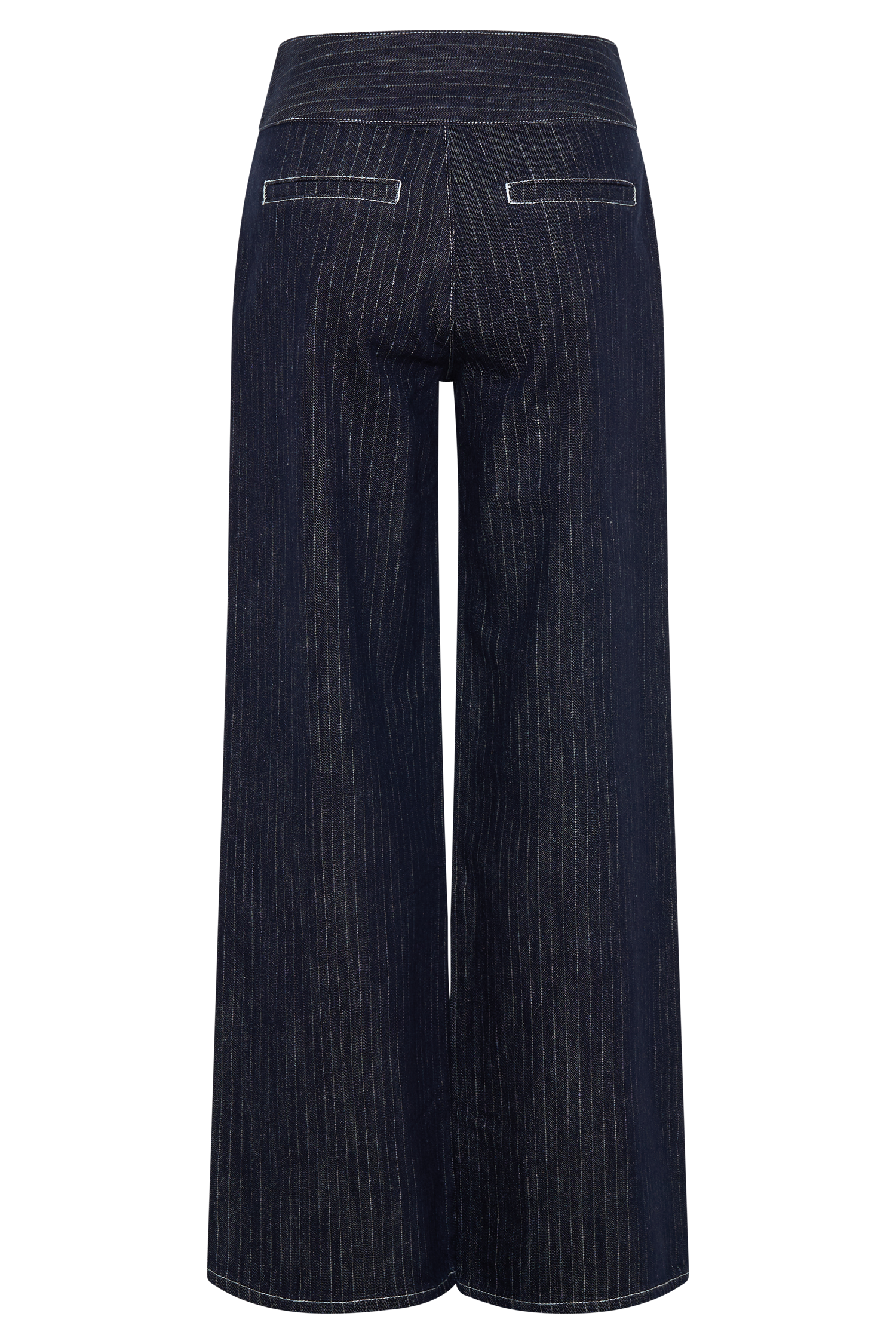 Sienna Flare Mid Rise Denim Jeans - Indigo Pinstripe - Image 8