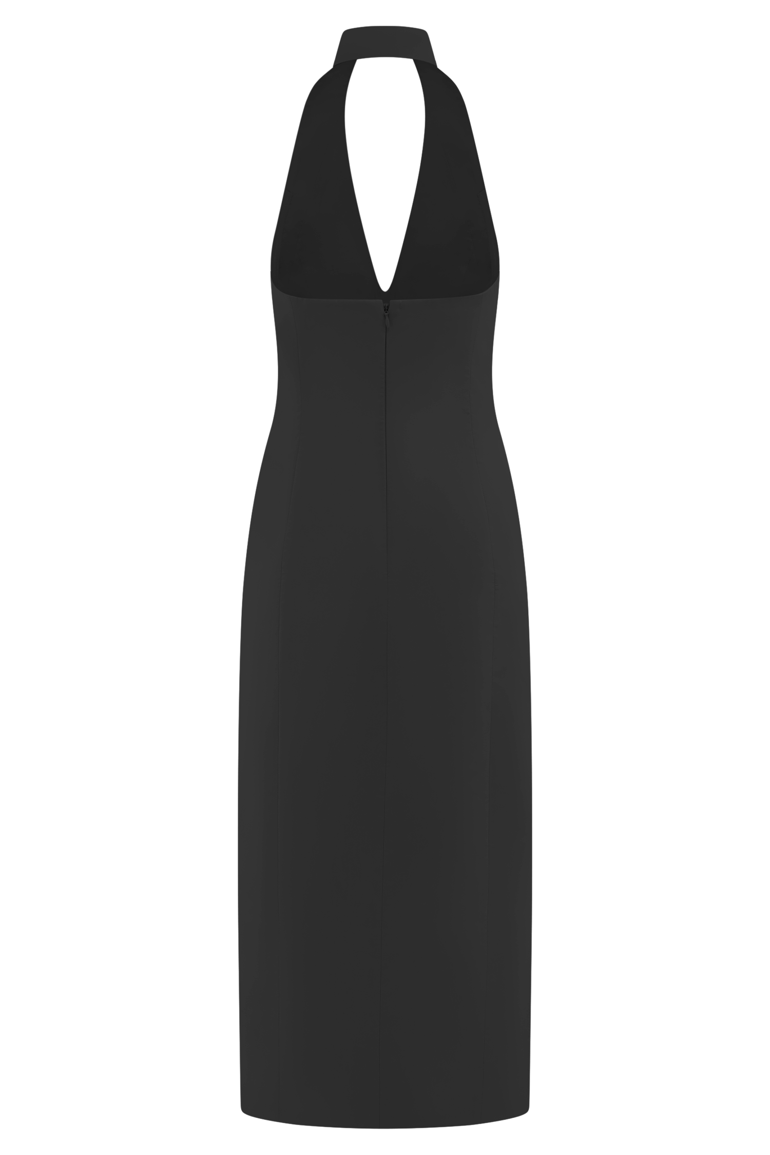 Simona Halter Neck Midi Dress - Black - Image 8