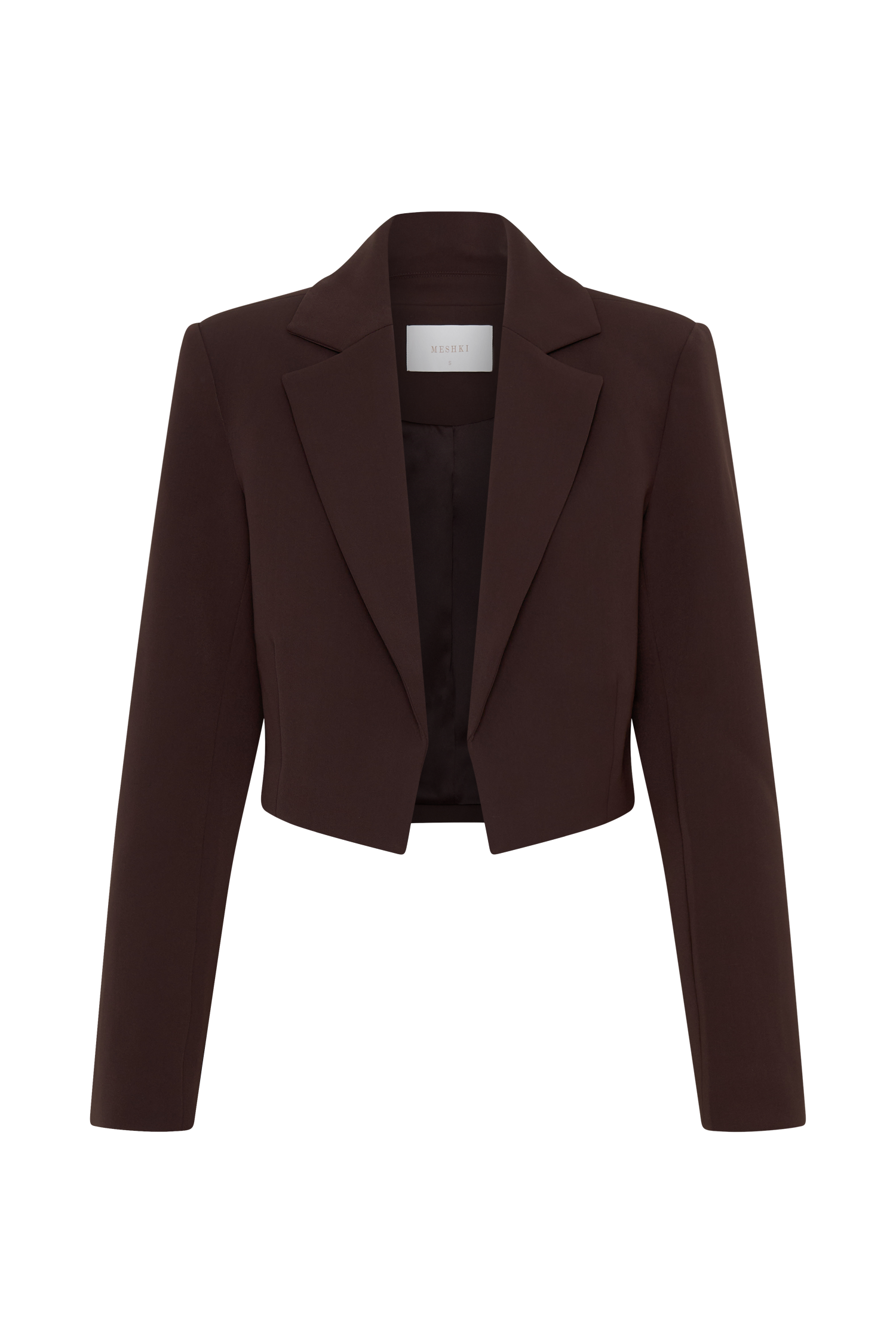 Simone Cropped Suiting Blazer - Dark Chocolate - Image 7