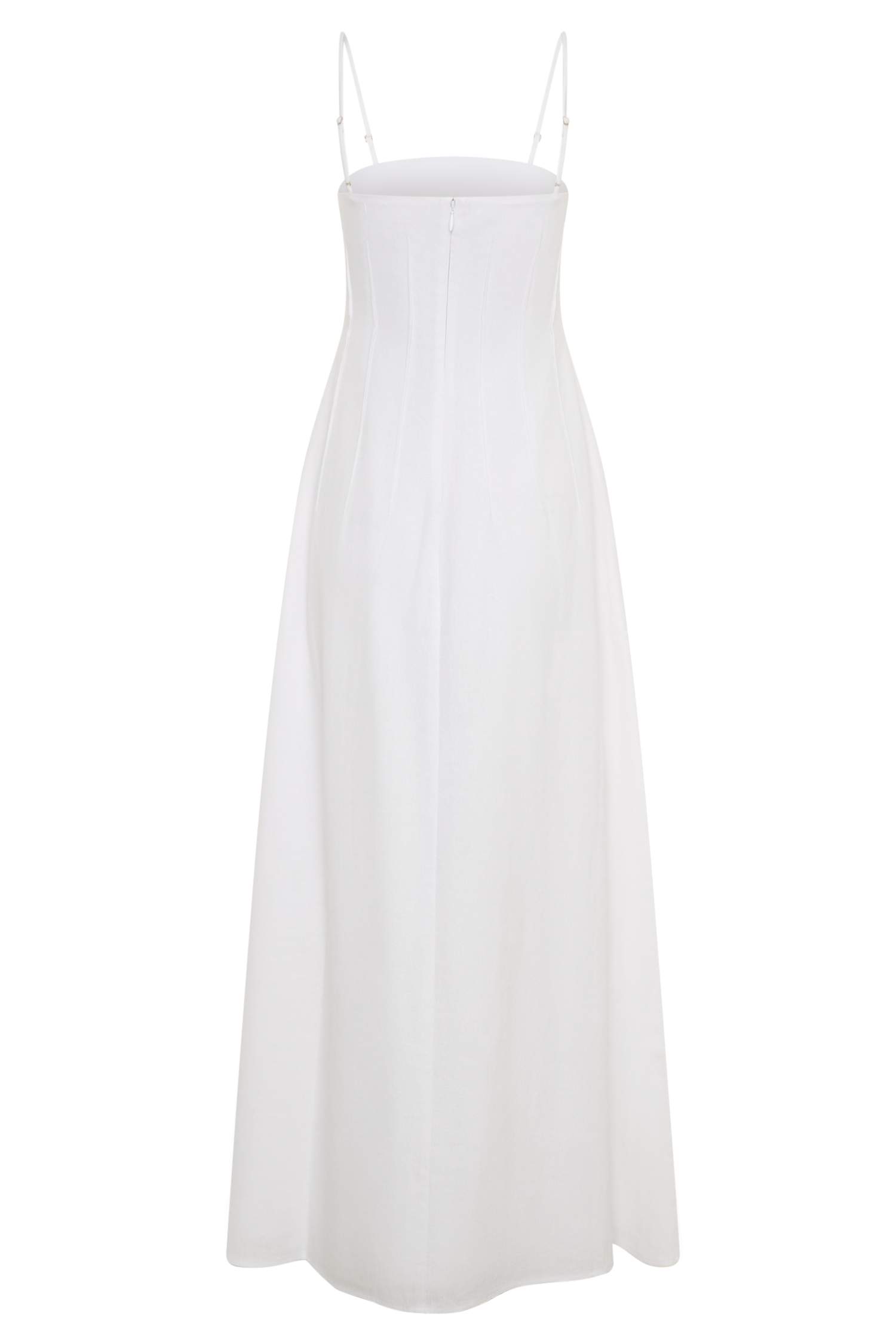 Sofie Pintuck Linen Maxi Dress - White - Image 7