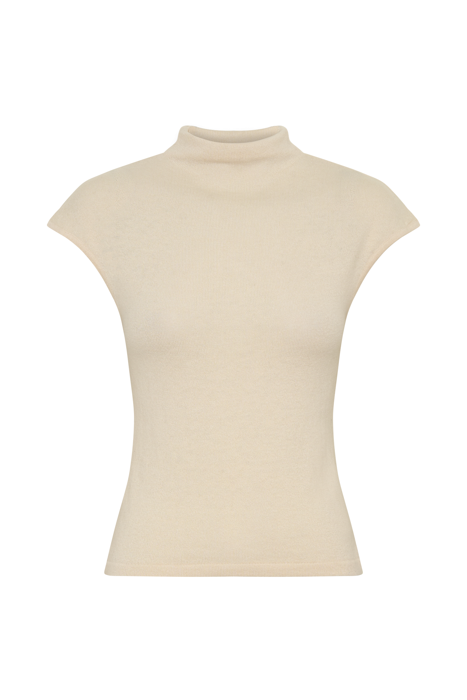 Sonny Short Sleeve Knit Top - Cream - Image 9
