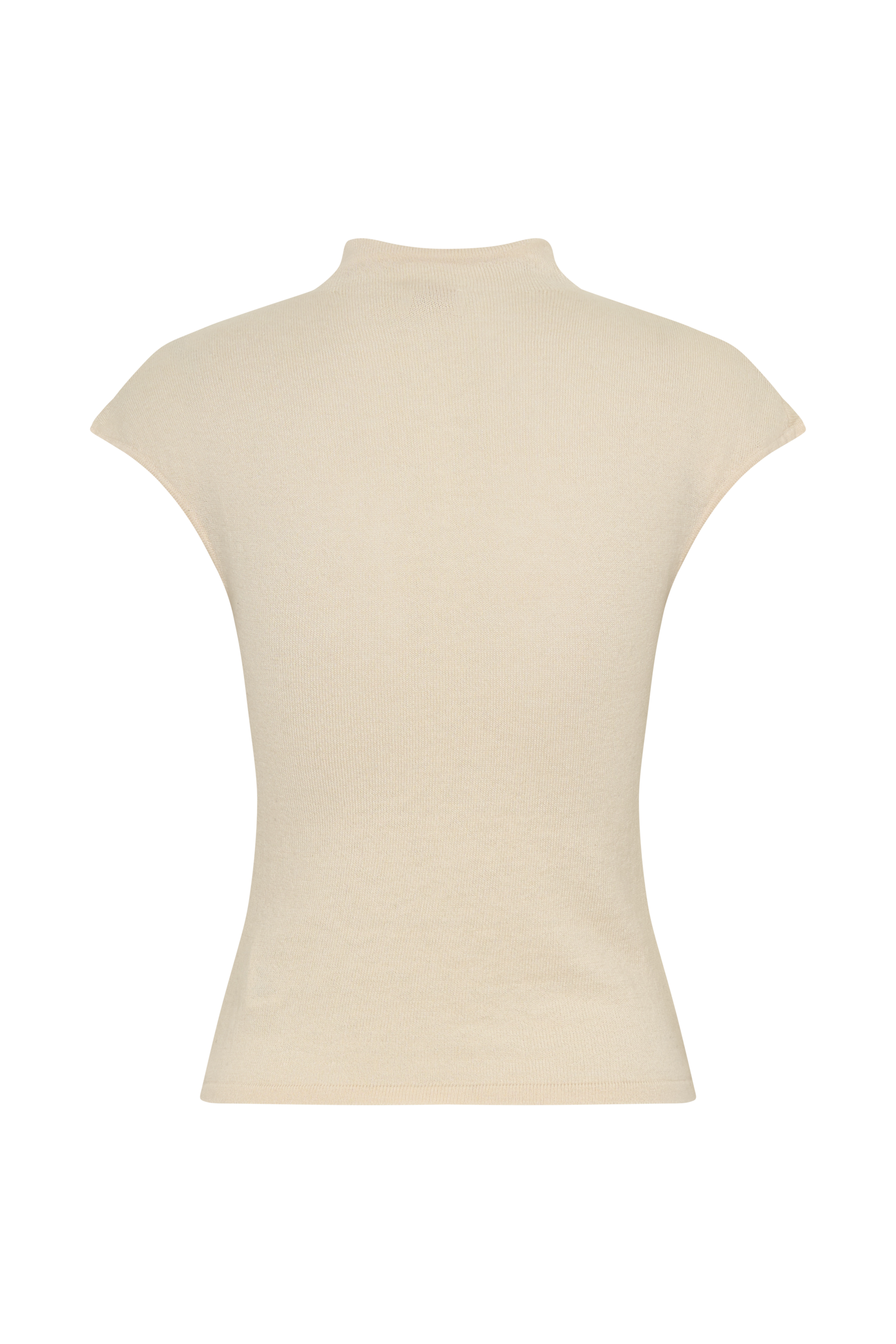 Sonny Short Sleeve Knit Top - Cream - Image 8