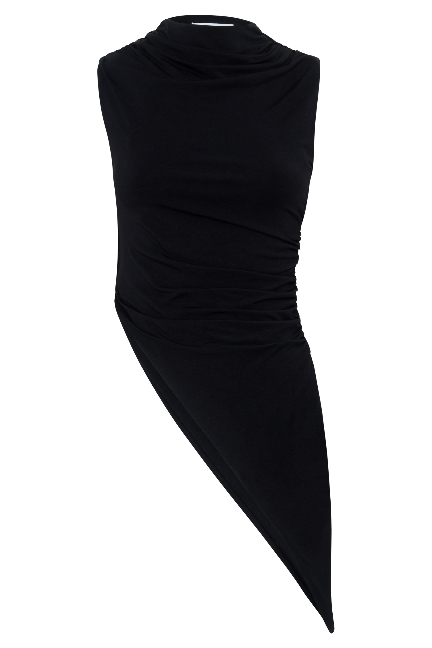 Suong High Neck Gathered Top - Black - Image 13