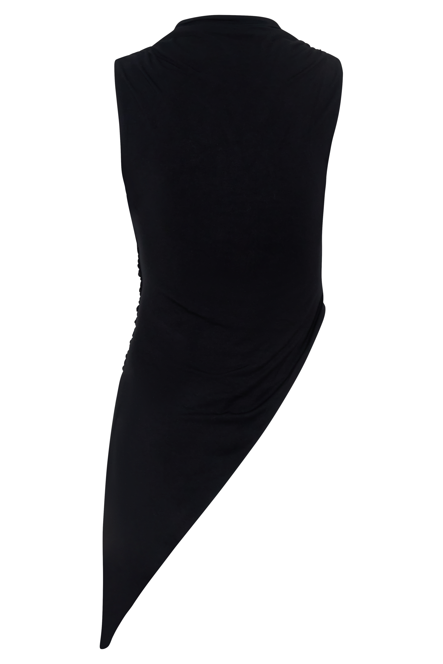 Suong High Neck Gathered Top - Black - Image 12