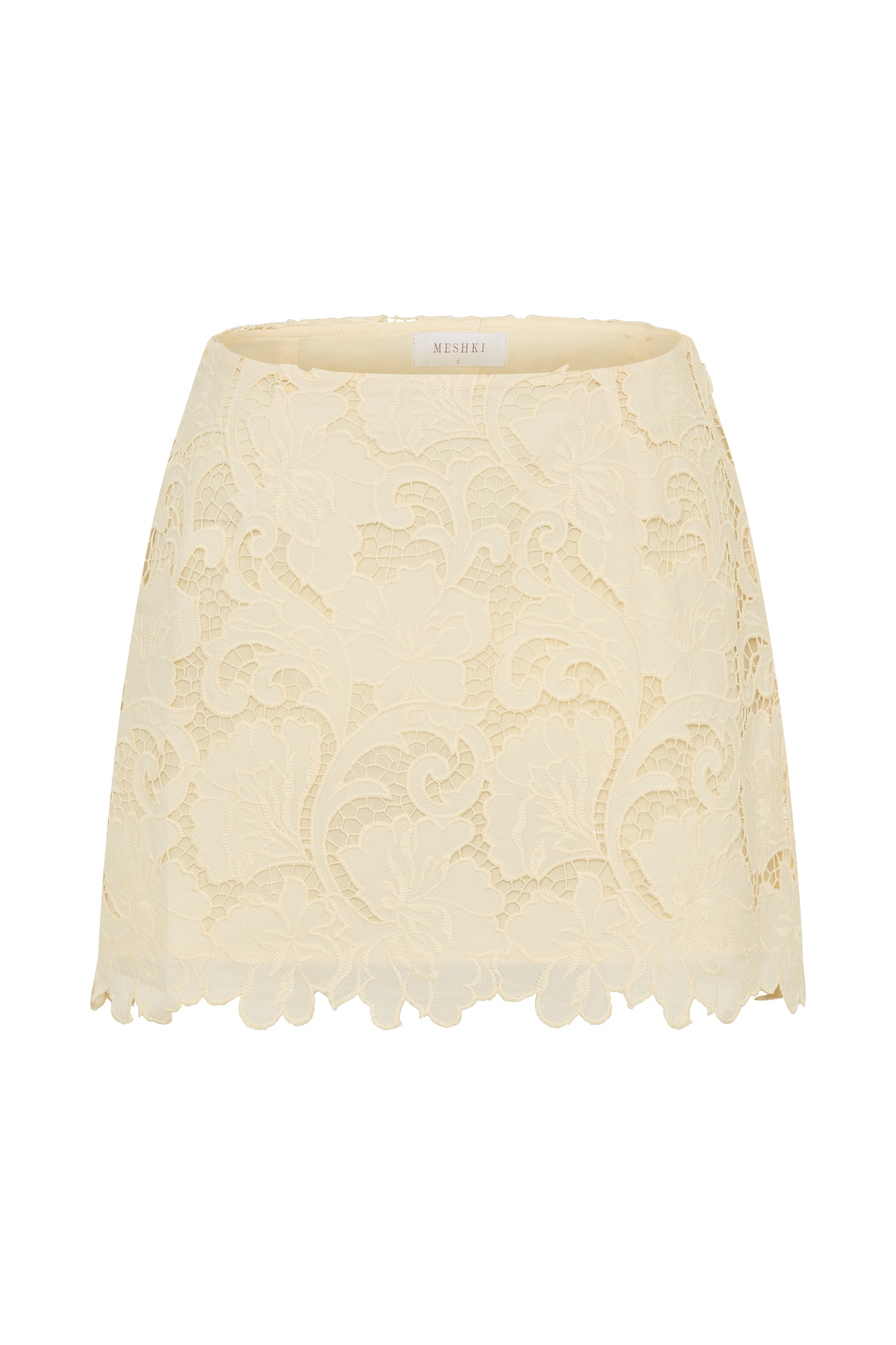 Tessa Broderie Mini Skirt - Lemon - Image 10
