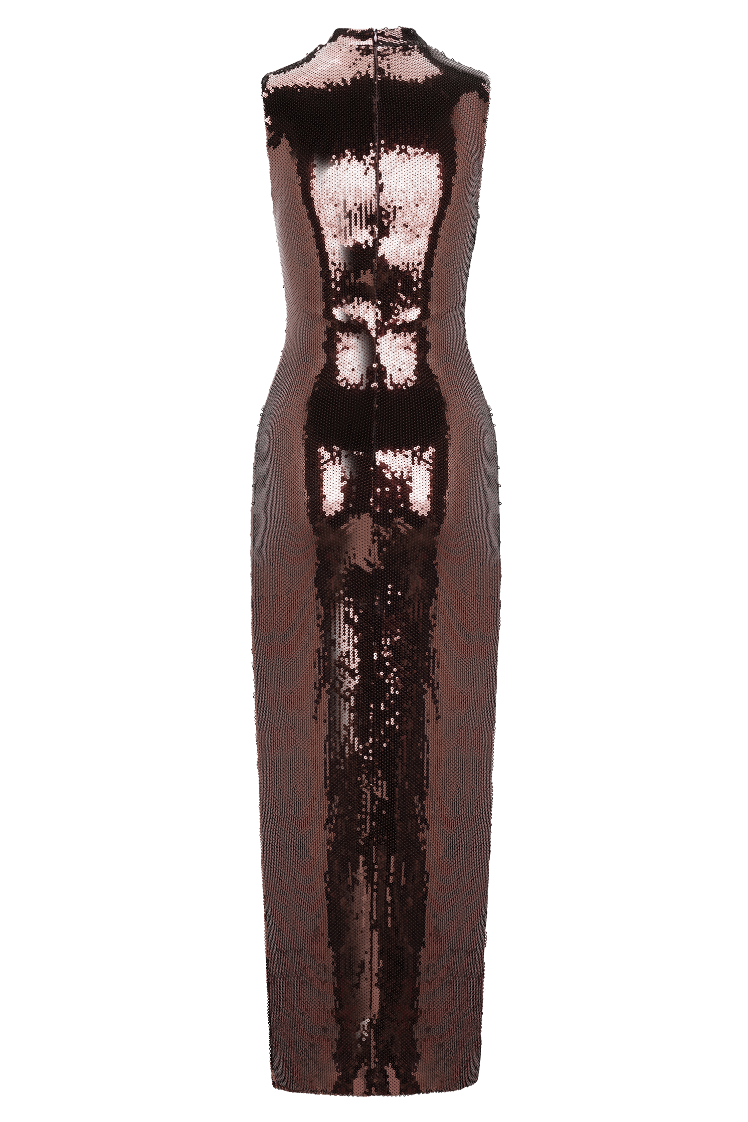Veronica Sequin Midi Dress - Chocolate - Image 8