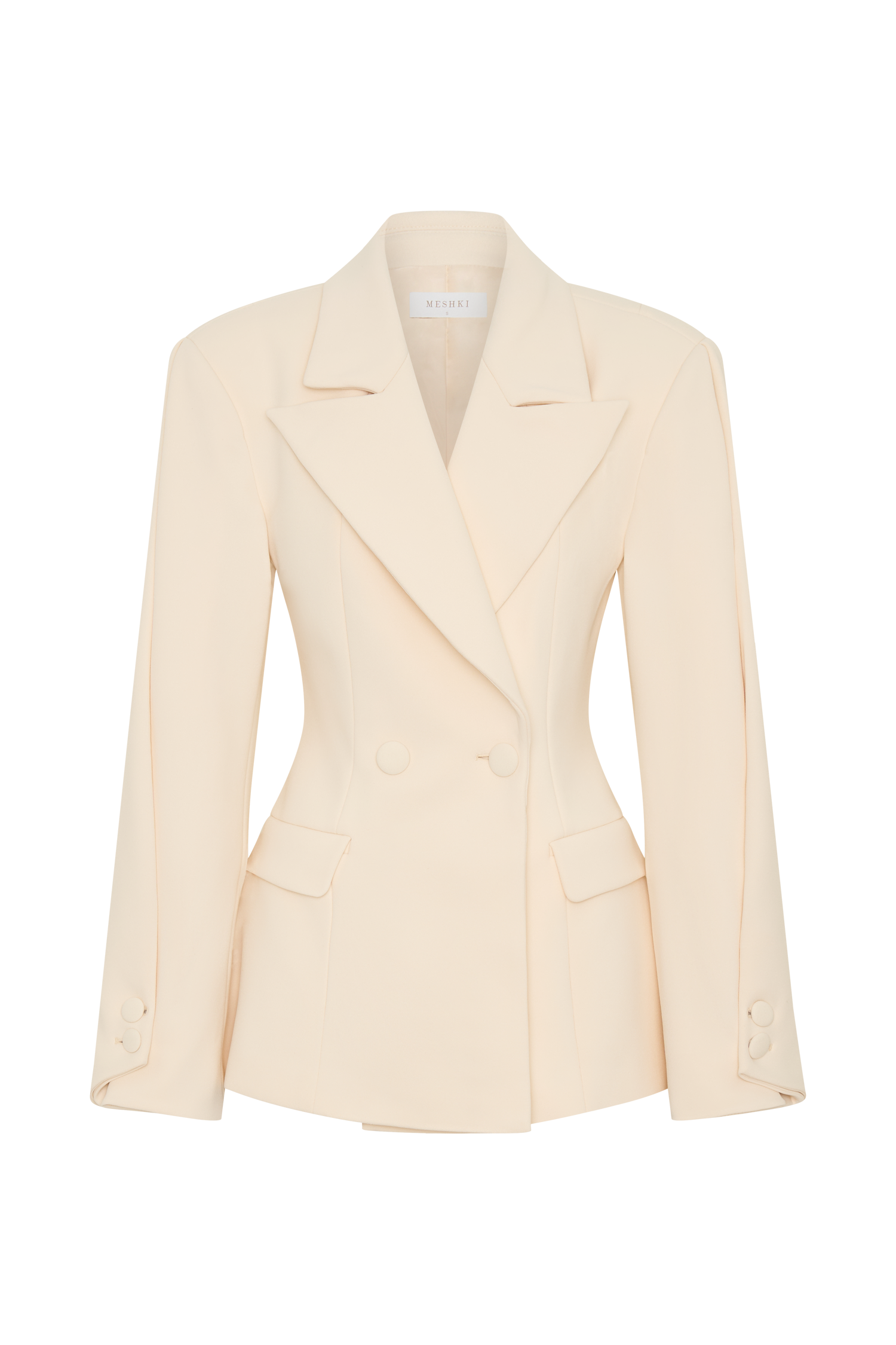 Wesley Structured Blazer - Buttercream - Image 9