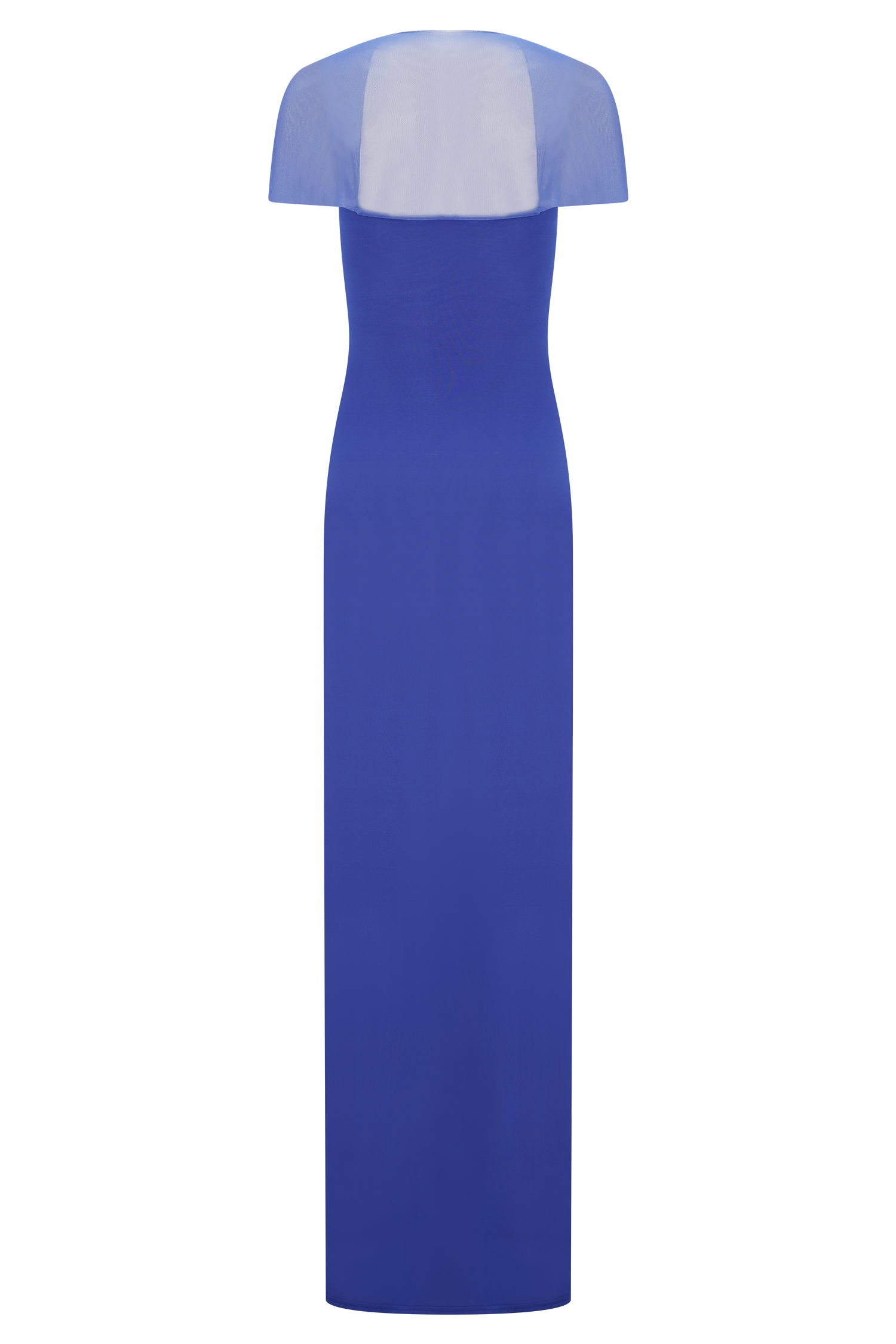 Wyatt Slinky And Mesh Maxi Dress - Cobalt Blue - Image 6
