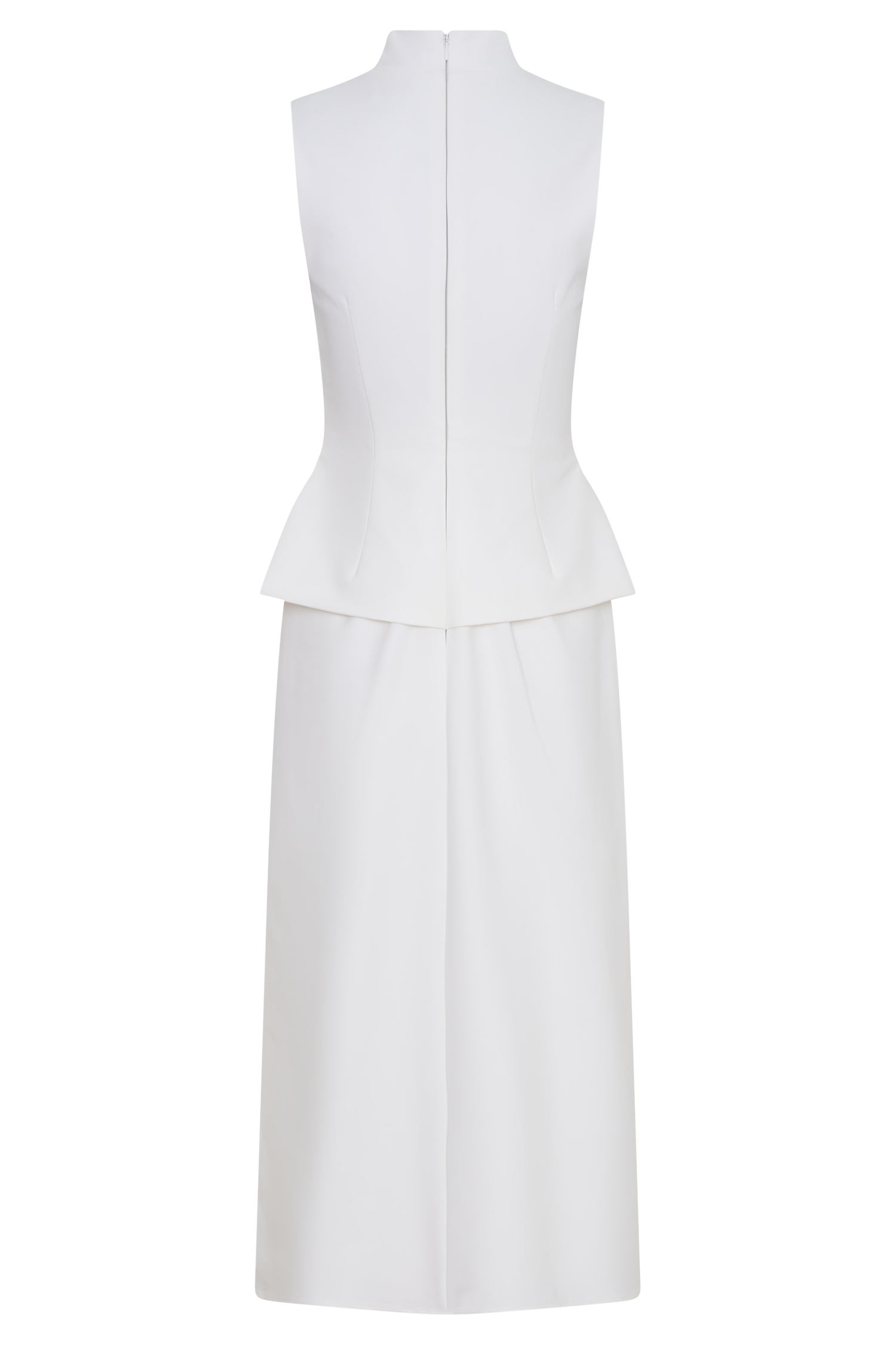 Yanina Cotton Halter Midi Dress - White - Image 8