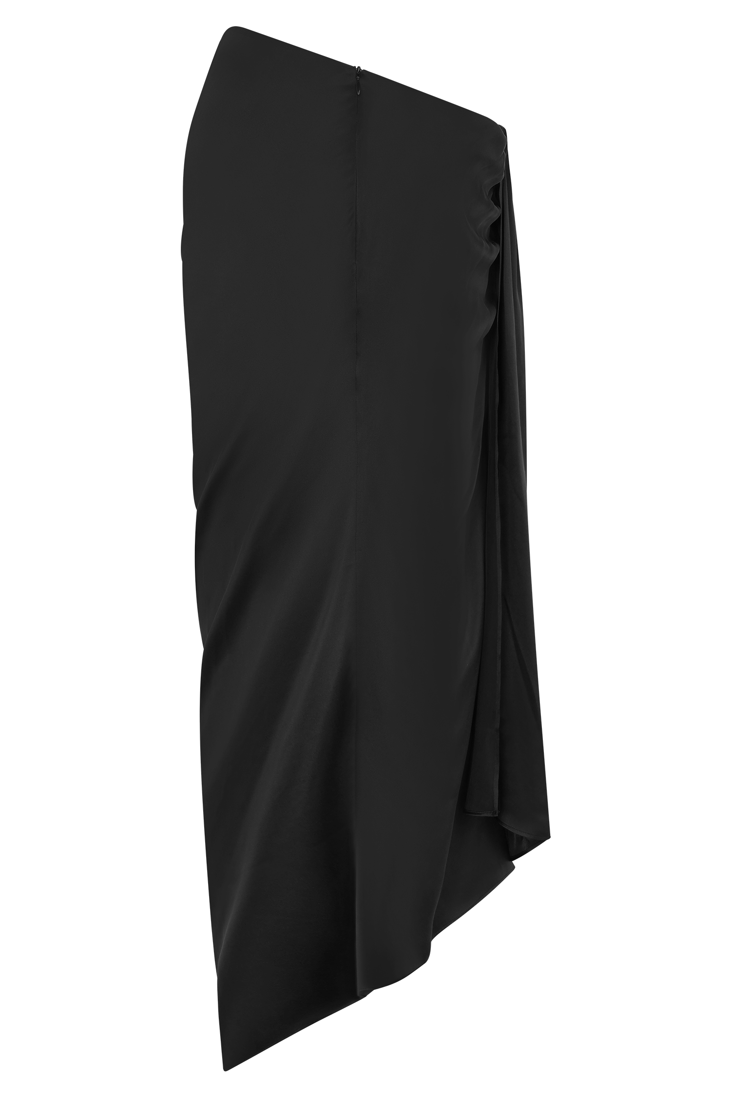 Zendaya Silk Midi Skirt - Black - Image 11
