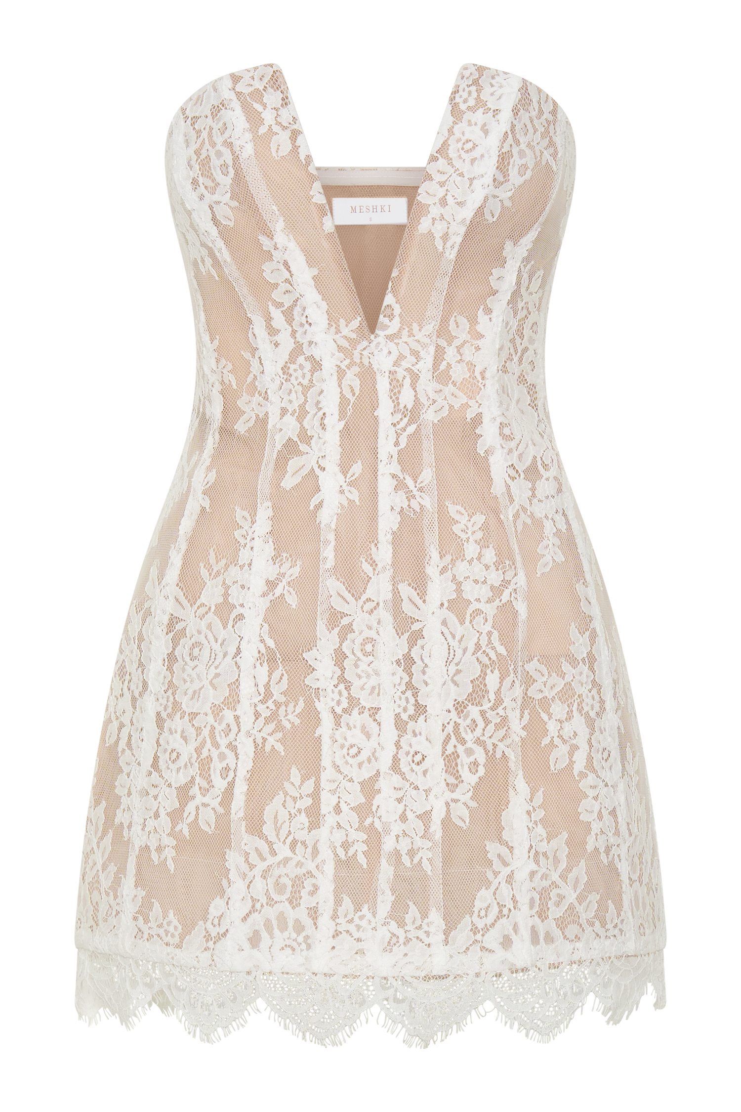Zoey Lace Corset Mini Dress - Ivory - Image 11