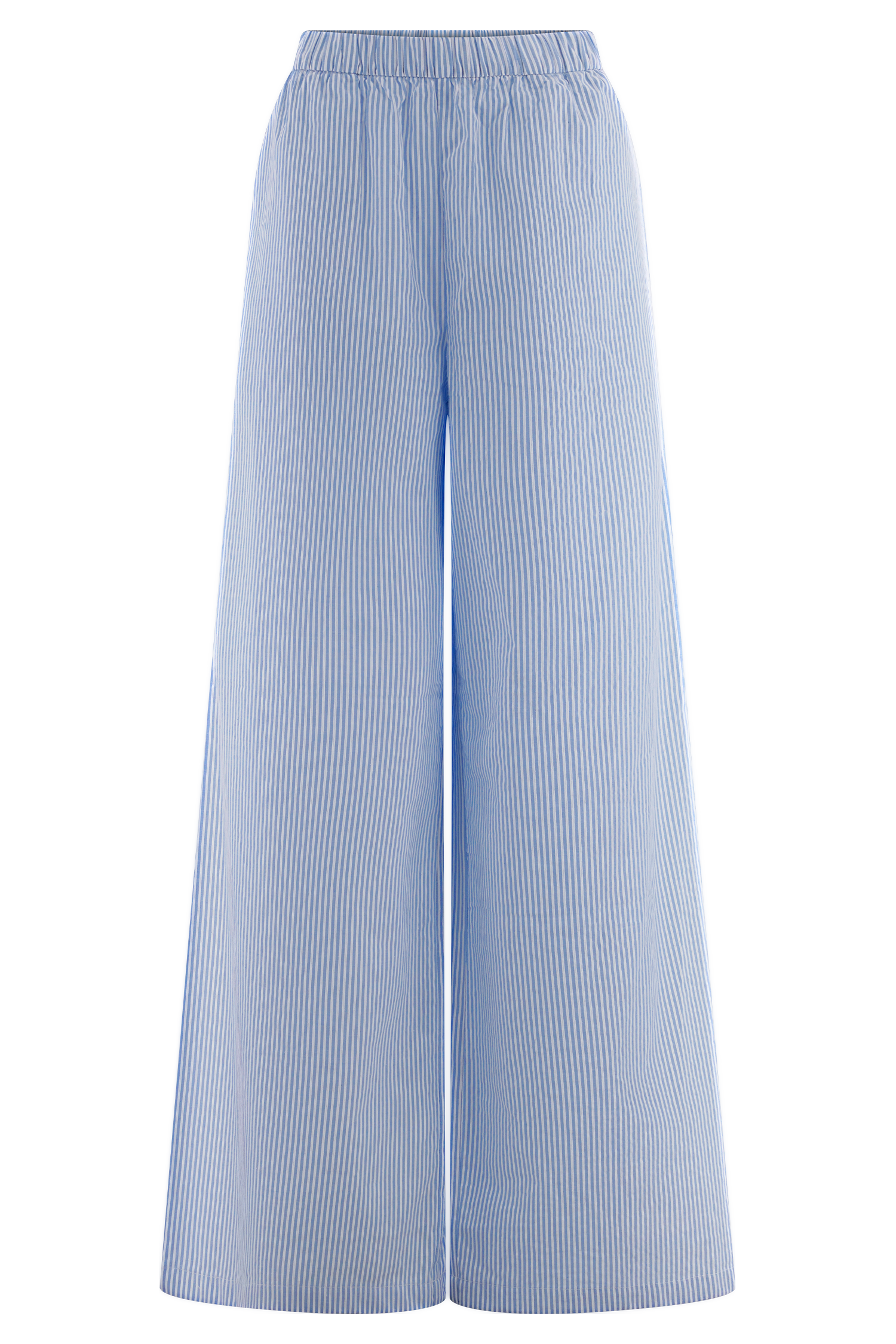 Hansen Wide Leg Pants - Blue Pinstripe - Image 8