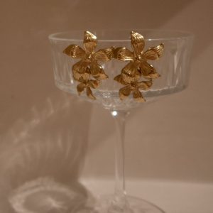 Infatuated Drop Flower Earrings - Gold