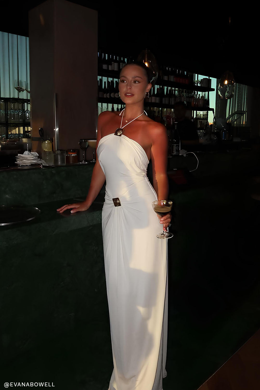 Quincy Halter Maxi Dress With Hardware - Ivory - Image 5