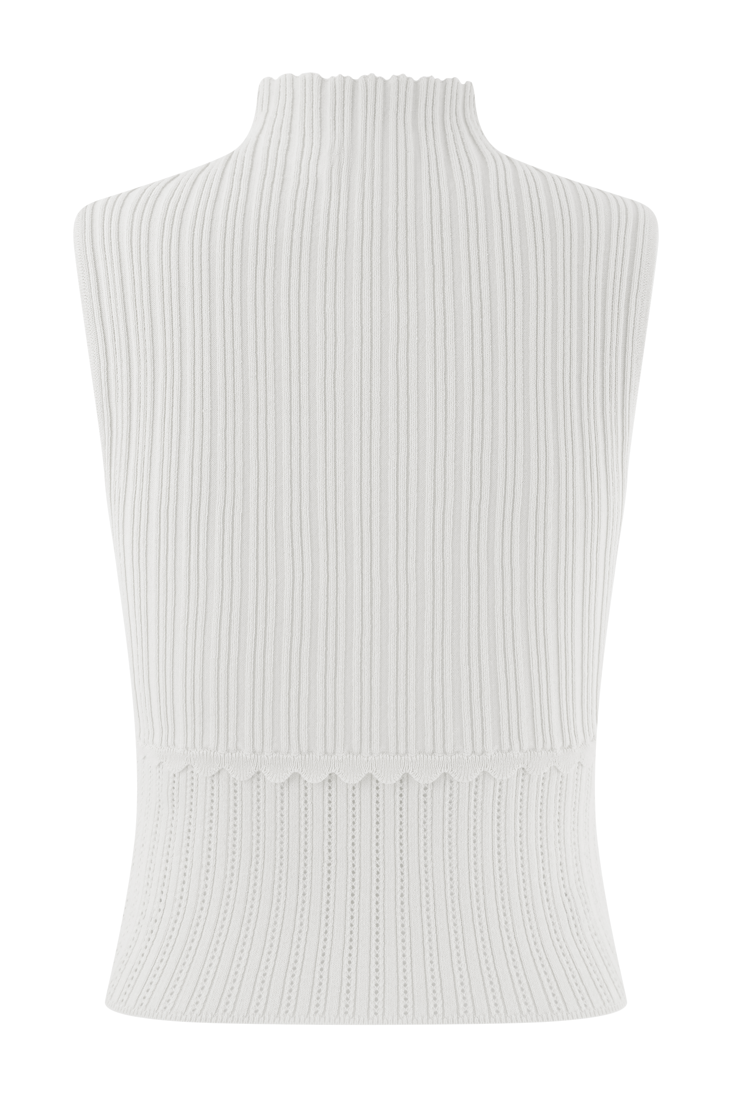 Indy Pointelle Knit Top - Ivory - Image 8