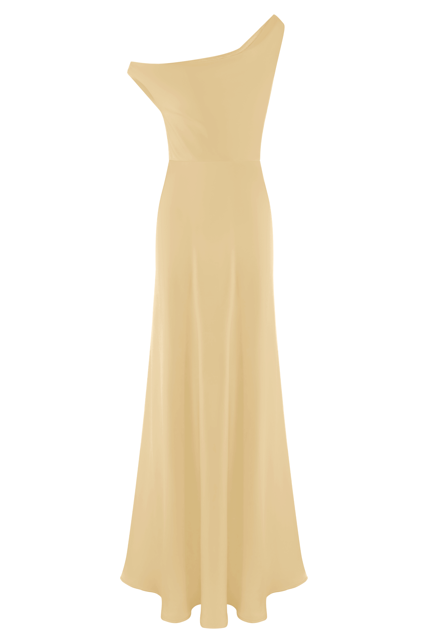 Jacinta One Shoulder Maxi Dress - Pastel Lemon - Image 13