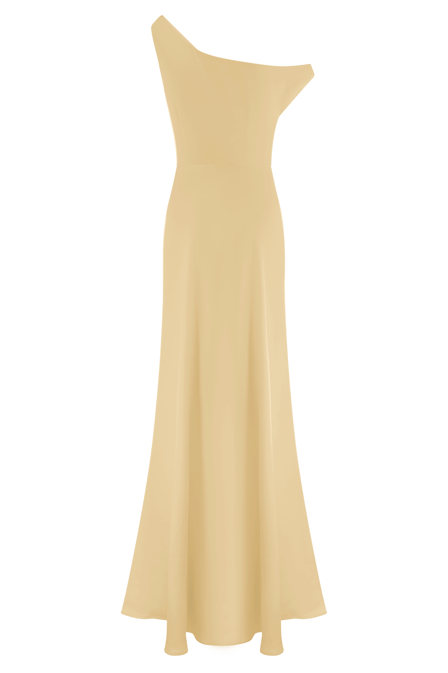 Jacinta One Shoulder Maxi Dress - Pastel Lemon - Image 12