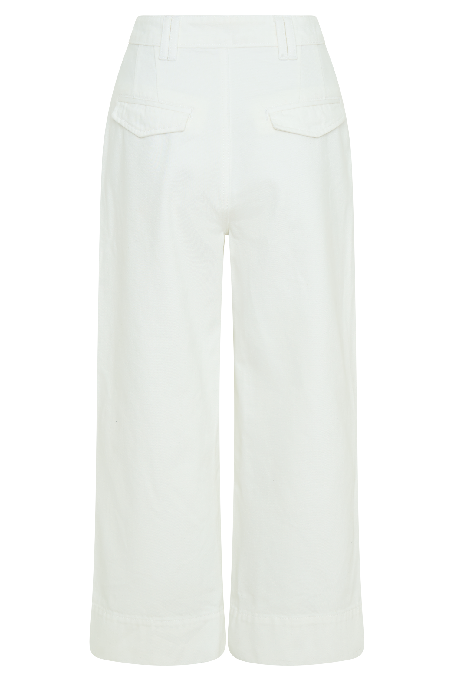 Kaitlyn Cropped Wide Leg Jeans - White - Image 6