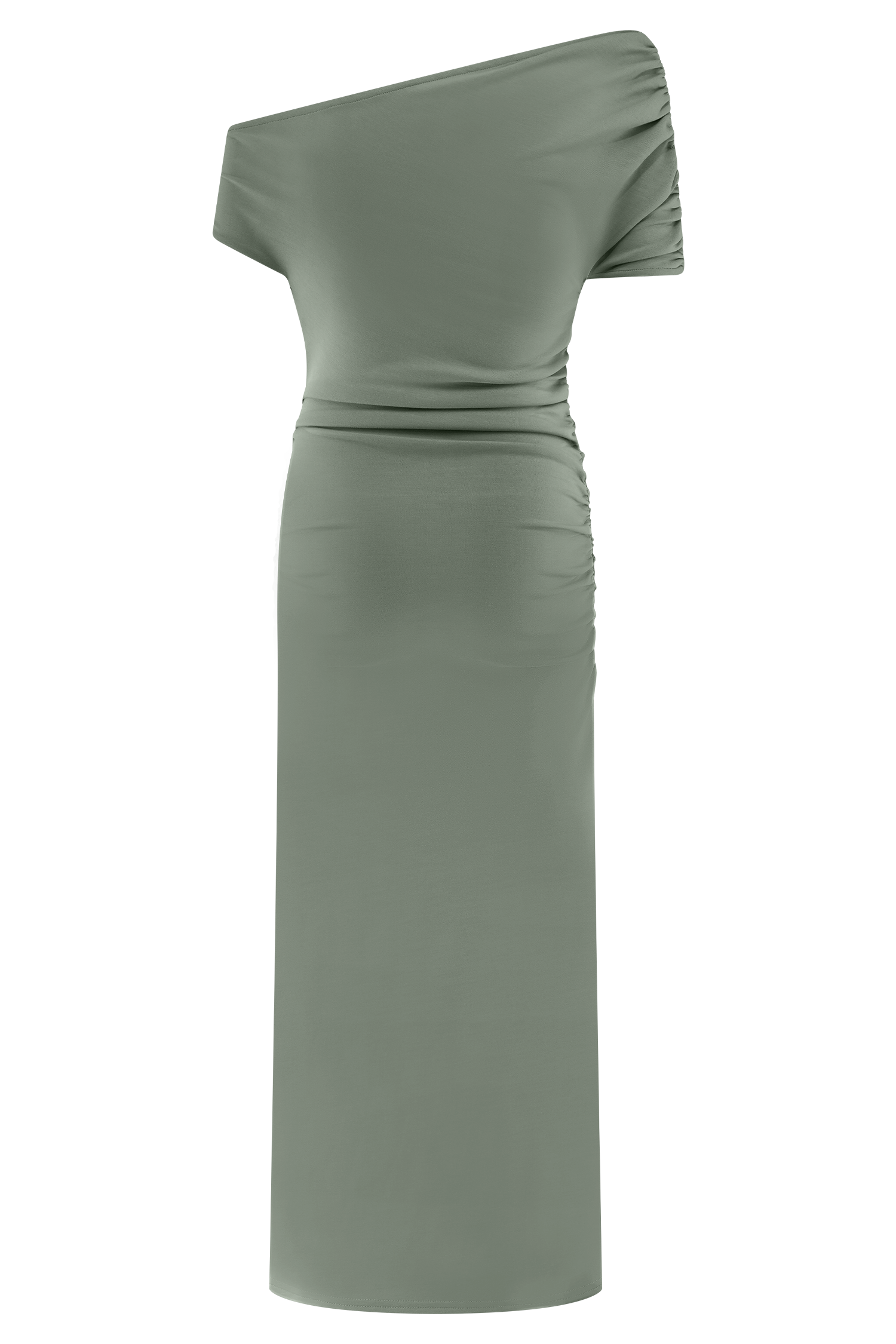Kendra Scuba Jersey Midi Dress With Hardware - Sage - Image 6