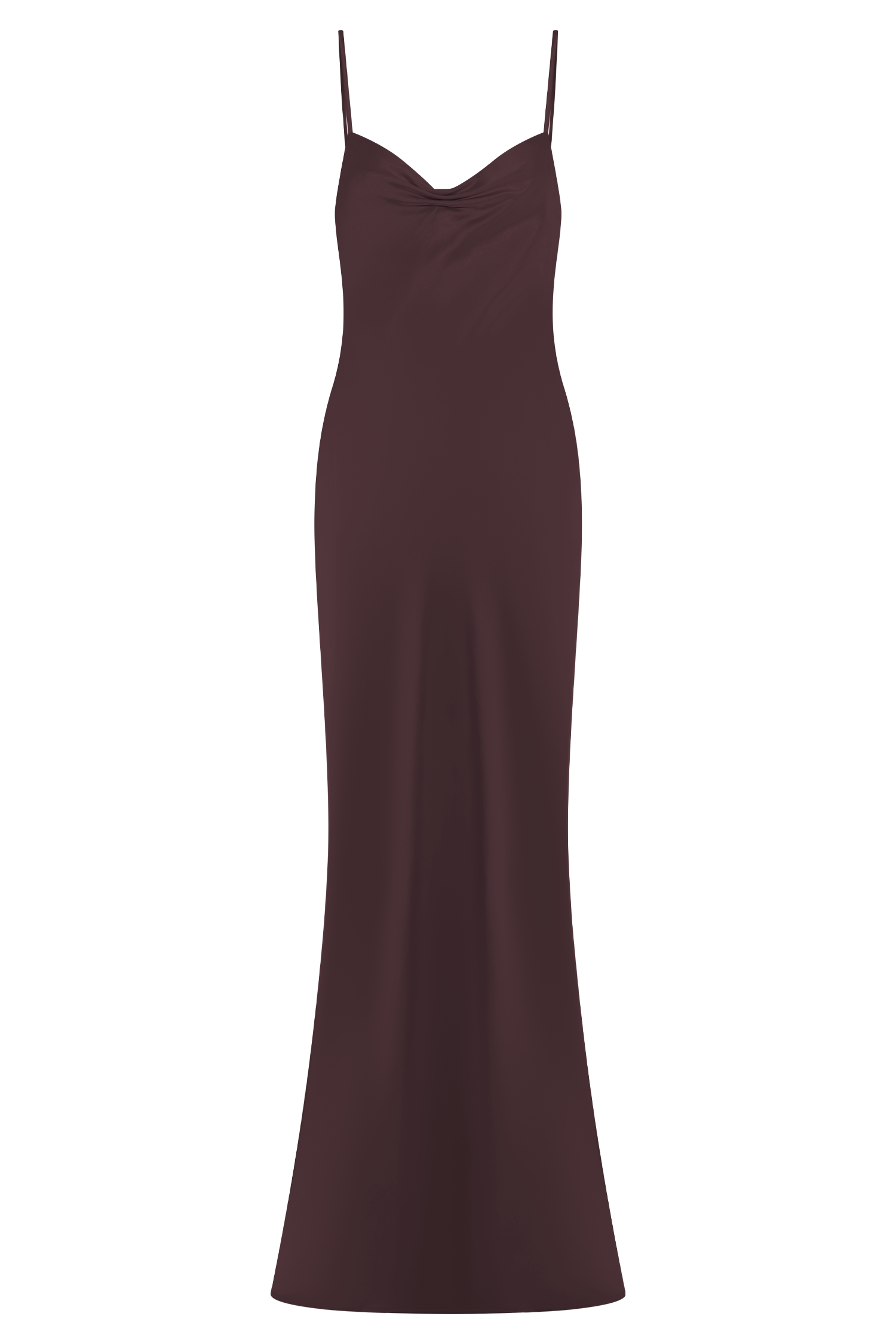 Lilly Sweetheart Satin Maxi Dress - Dark Chocolate - Image 15