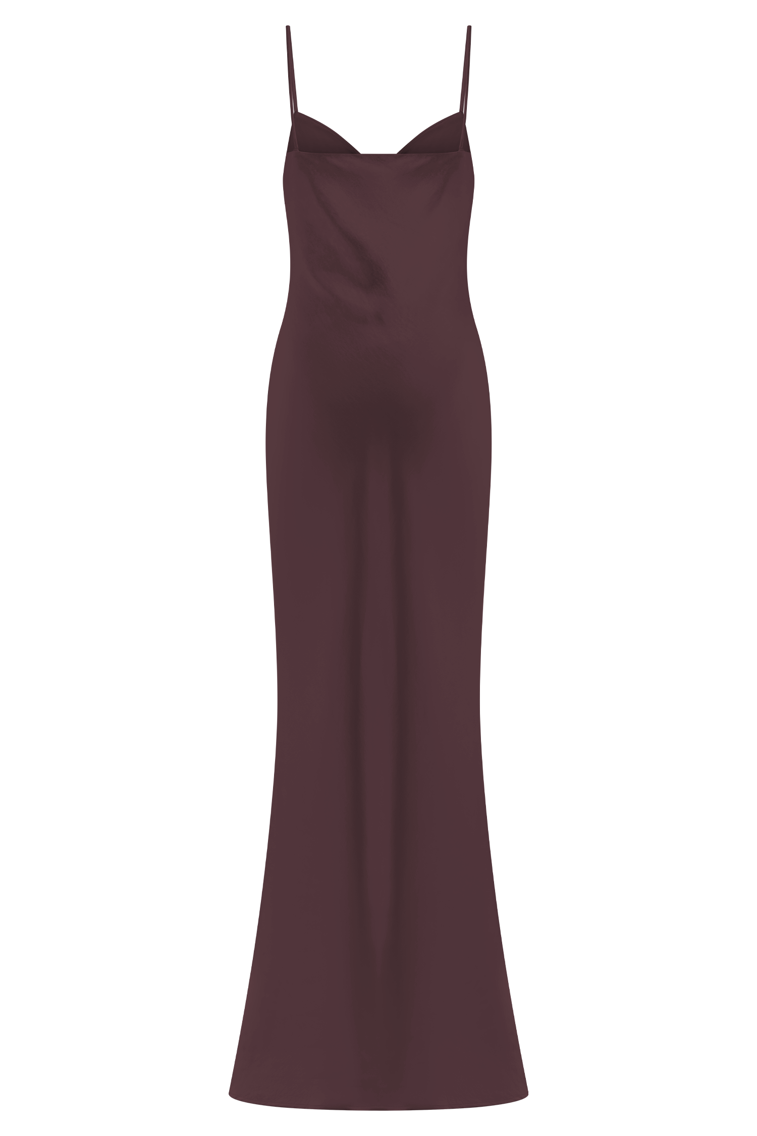 Lilly Sweetheart Satin Maxi Dress - Dark Chocolate - Image 14