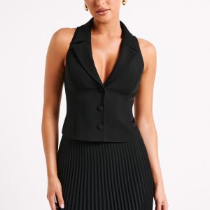 Mura Suiting Vest - Black
