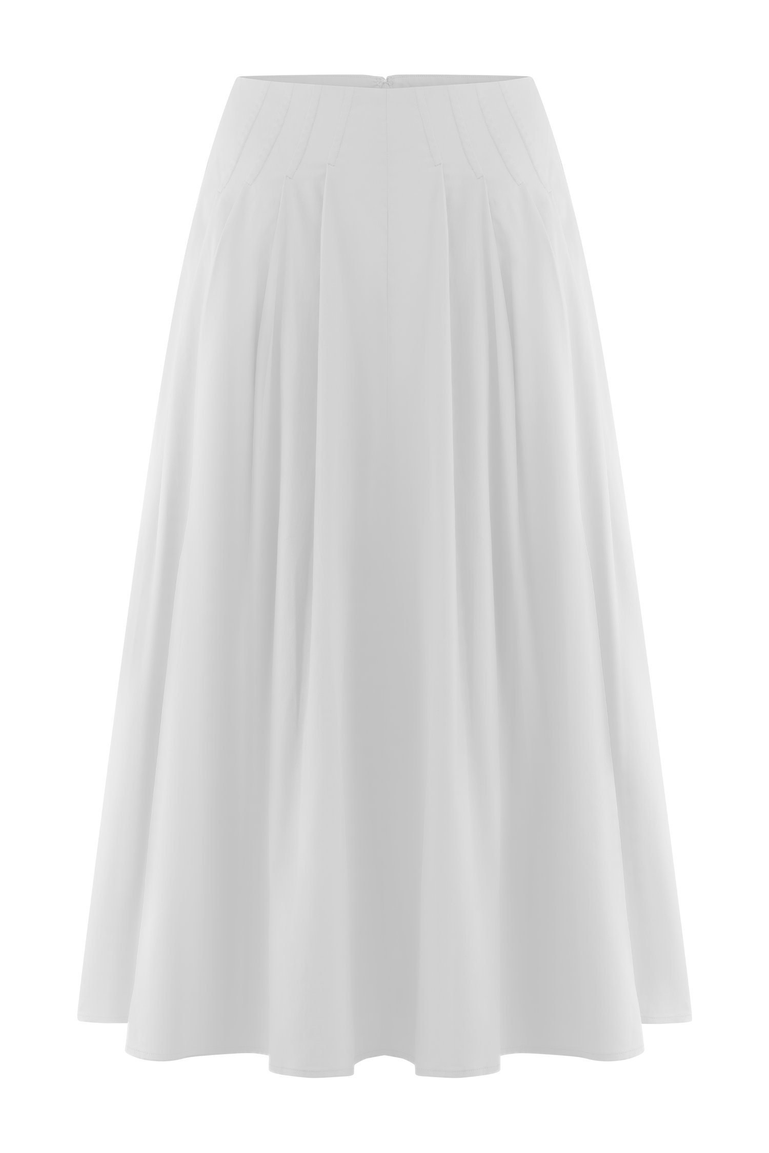 Mae A-Line Midi Skirt - White - Image 9