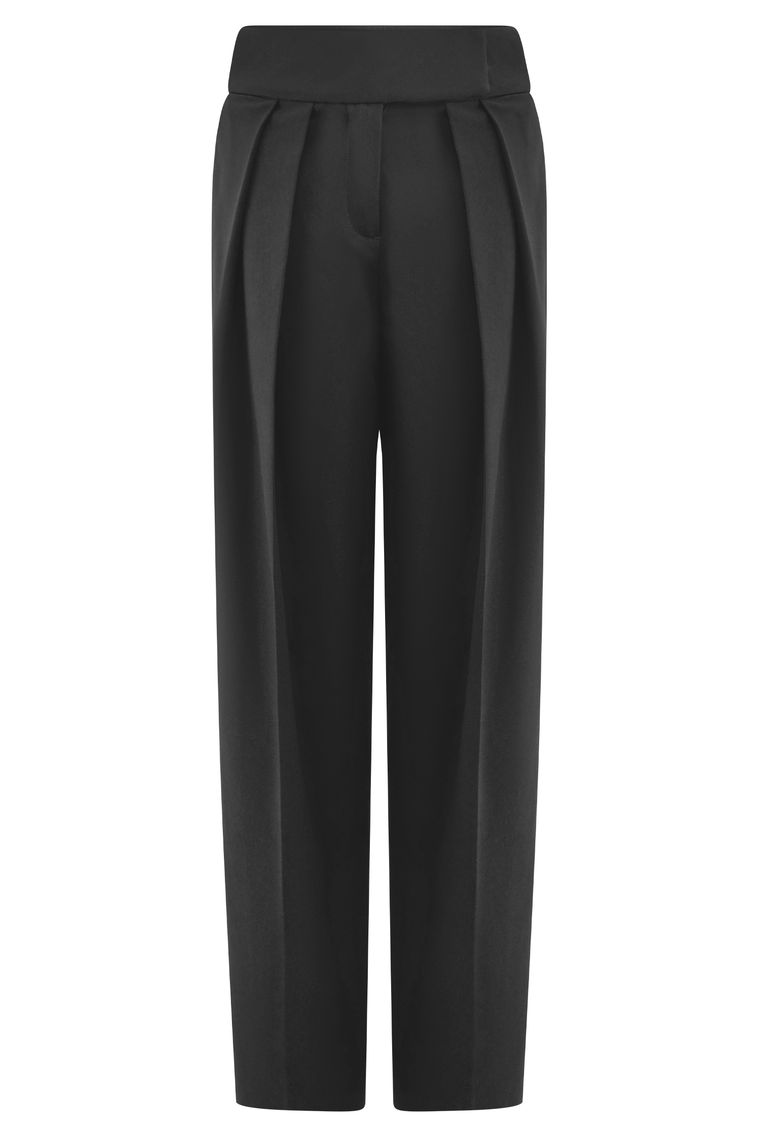 Penelope Pleated High Waisted Pants - Black - Image 11