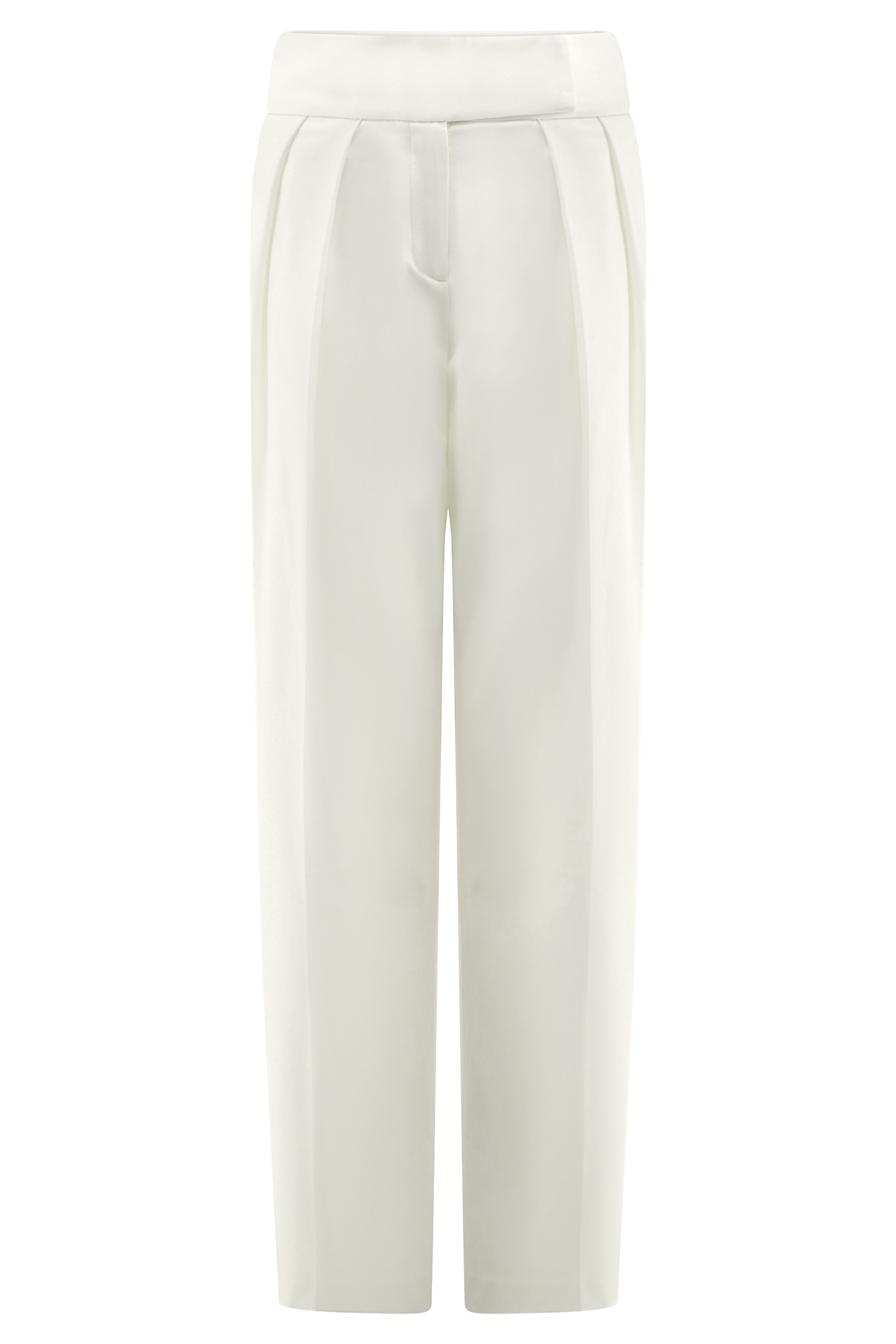 Penelope Pleated High Waisted Pants - Ivory - Image 9