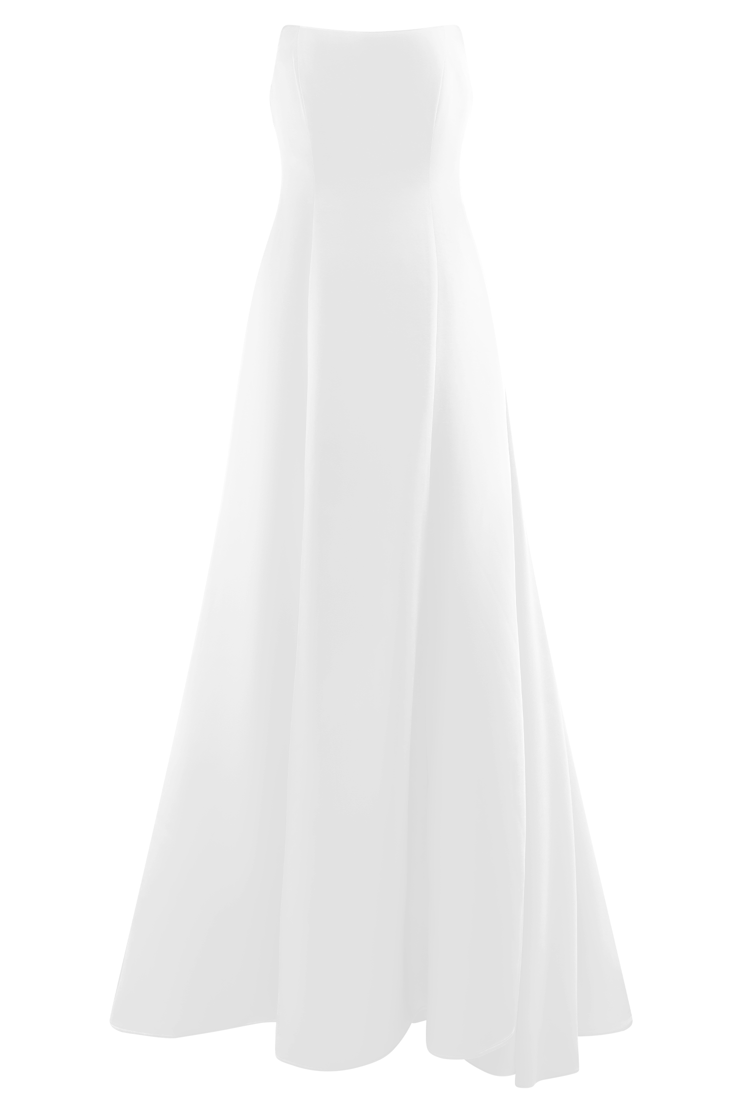 Rosella Satin Strapless Maxi Dress - White - Image 8