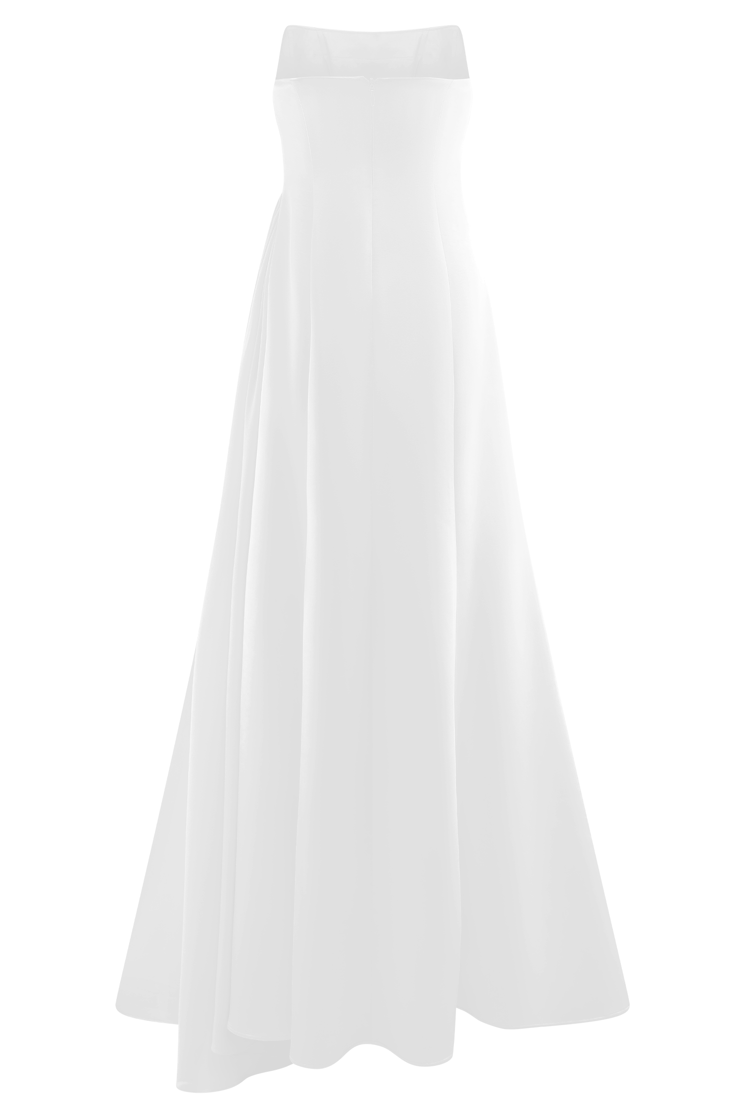 Rosella Satin Strapless Maxi Dress - White - Image 9