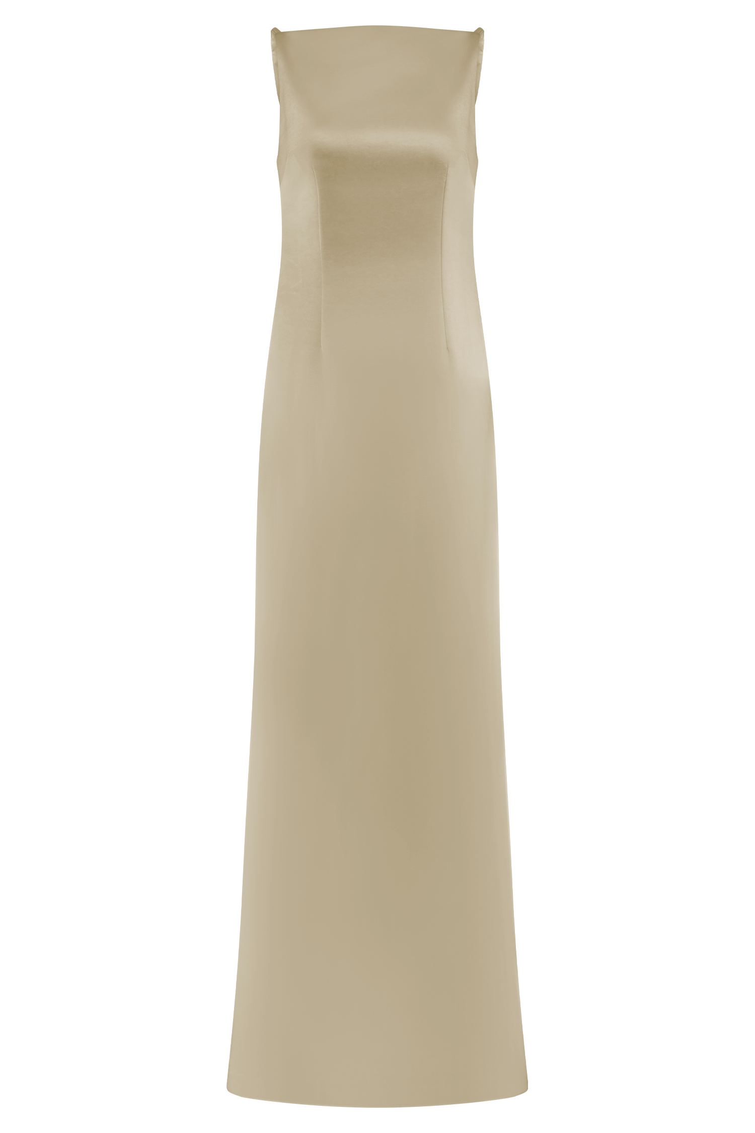 Violet Sleeveless Satin Maxi Dress - Blush Gold - Image 11