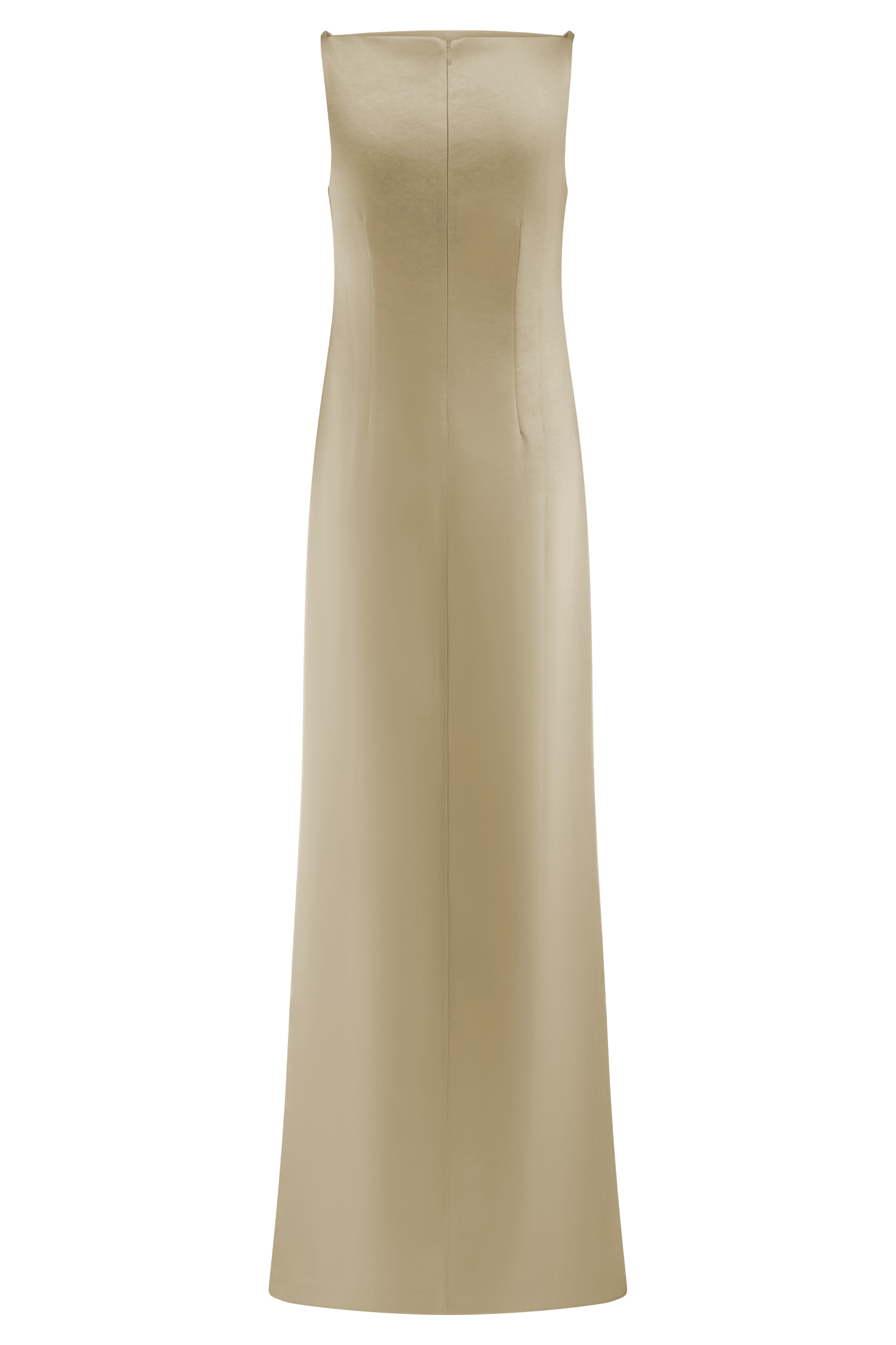 Violet Sleeveless Satin Maxi Dress - Blush Gold - Image 10